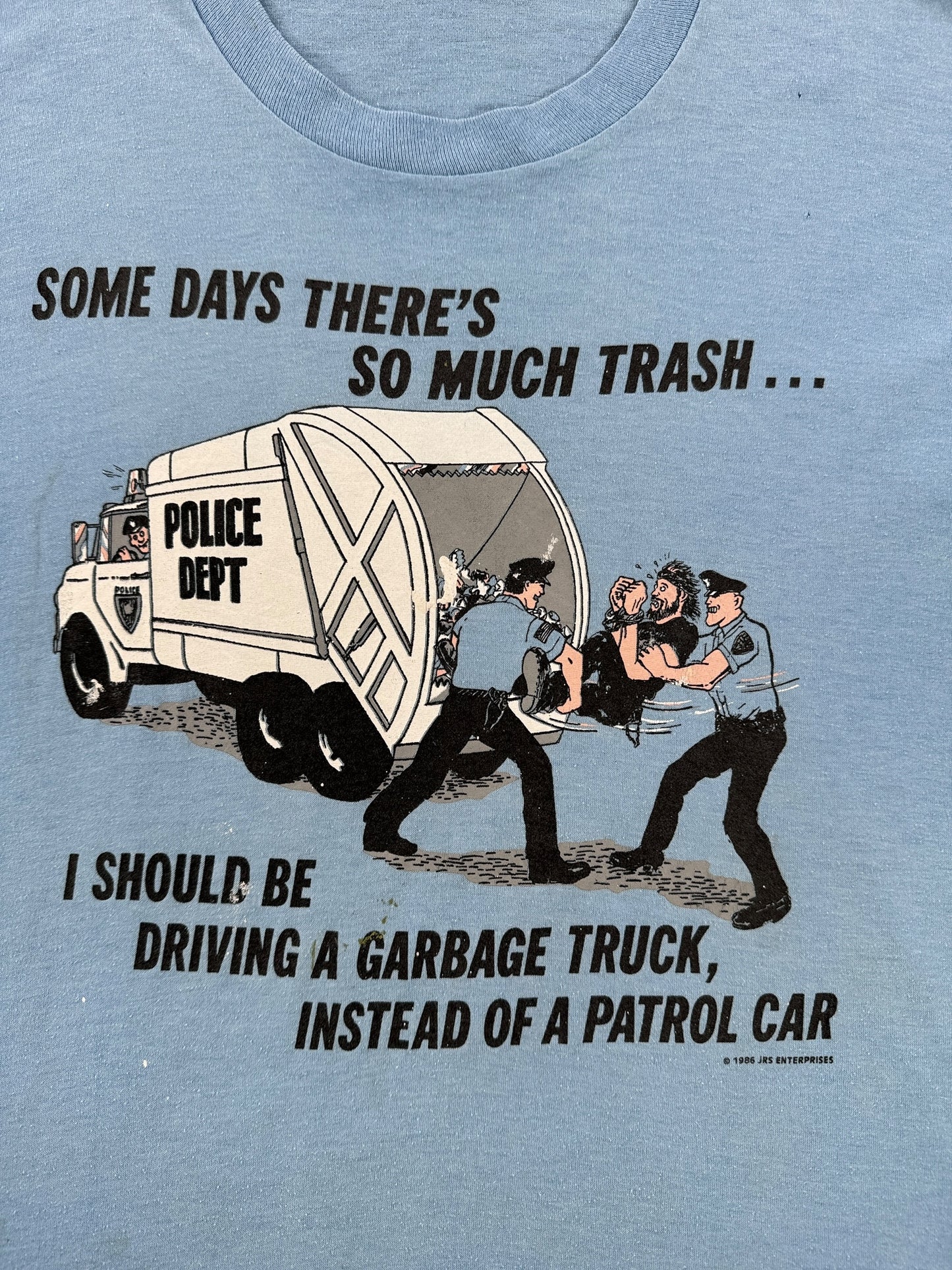 Graphic of Vintage Cop Humor Tee SZ M