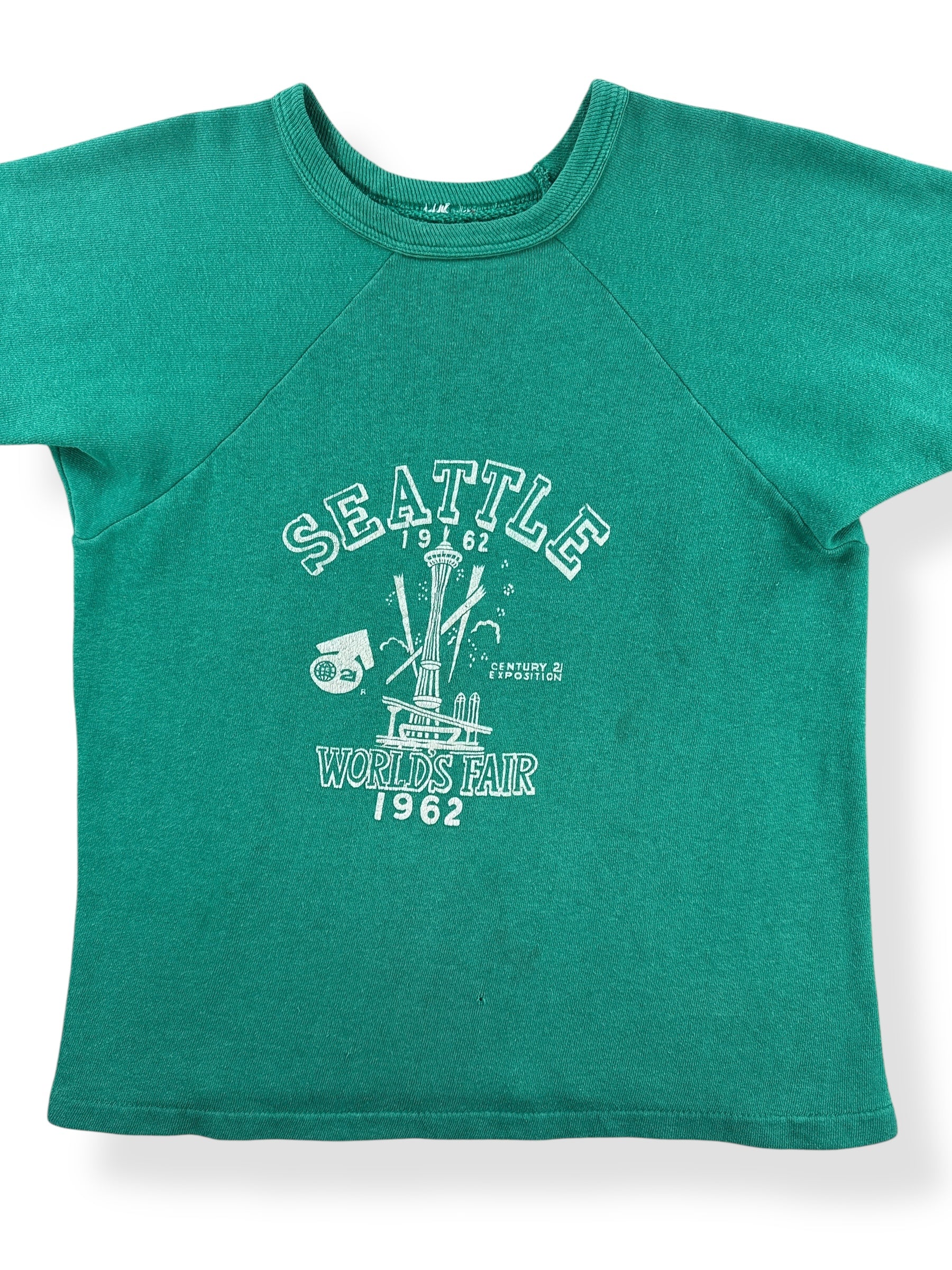 Front Graphic of Vintage Seattle World's Fair Flocked Crewneck SZ S
