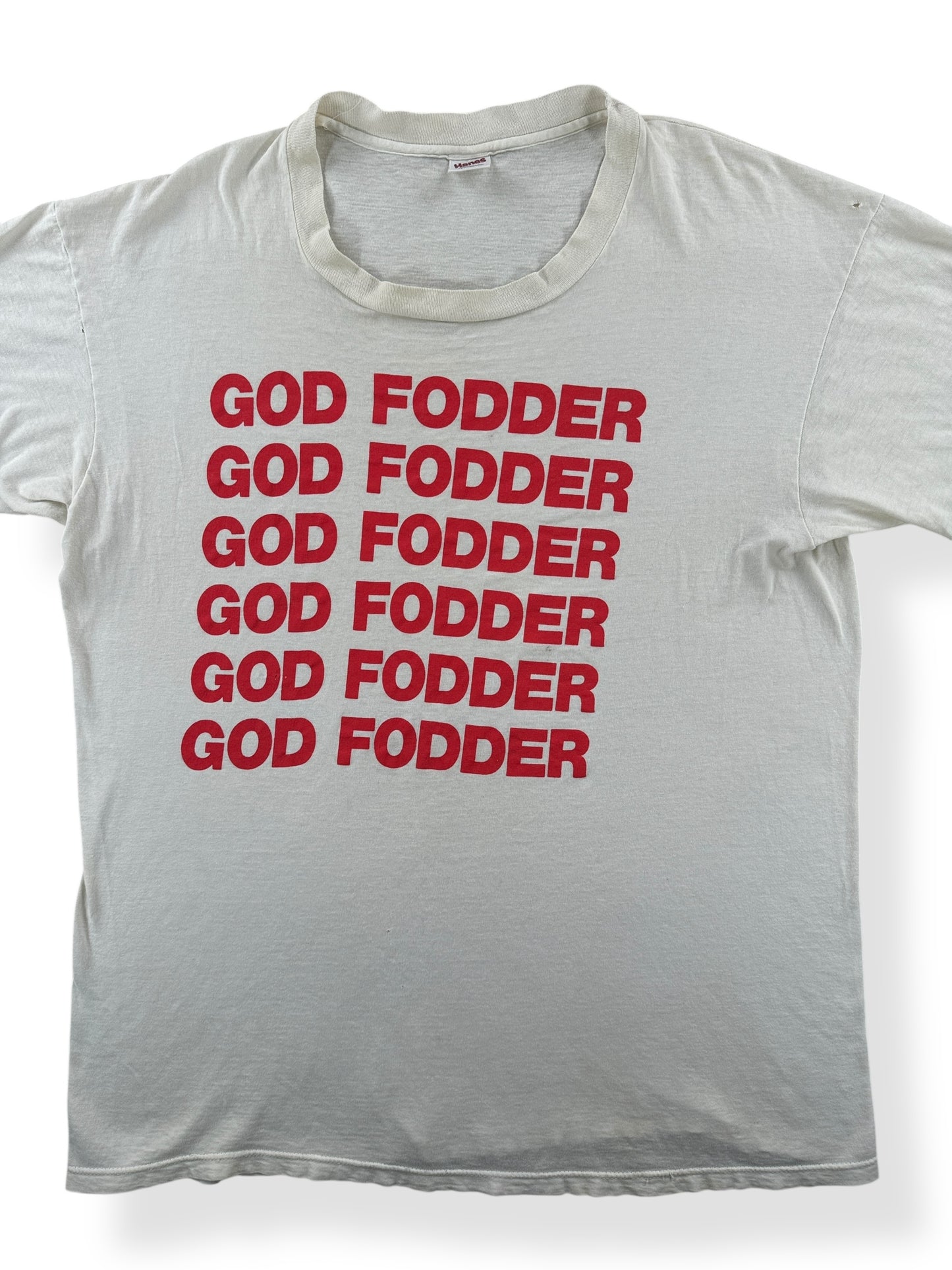 Front Close Up of Vintage Ned's Atomic Dustbin God Fodder Tee SZ L