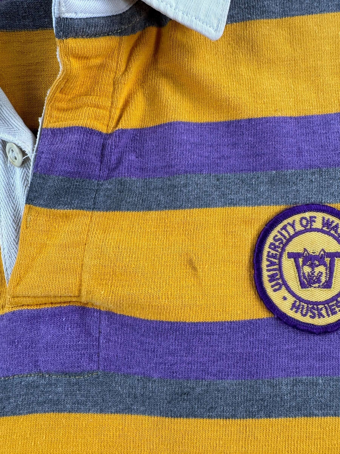 Stain on Vintage Huskies Rugby Shirt SZ L
