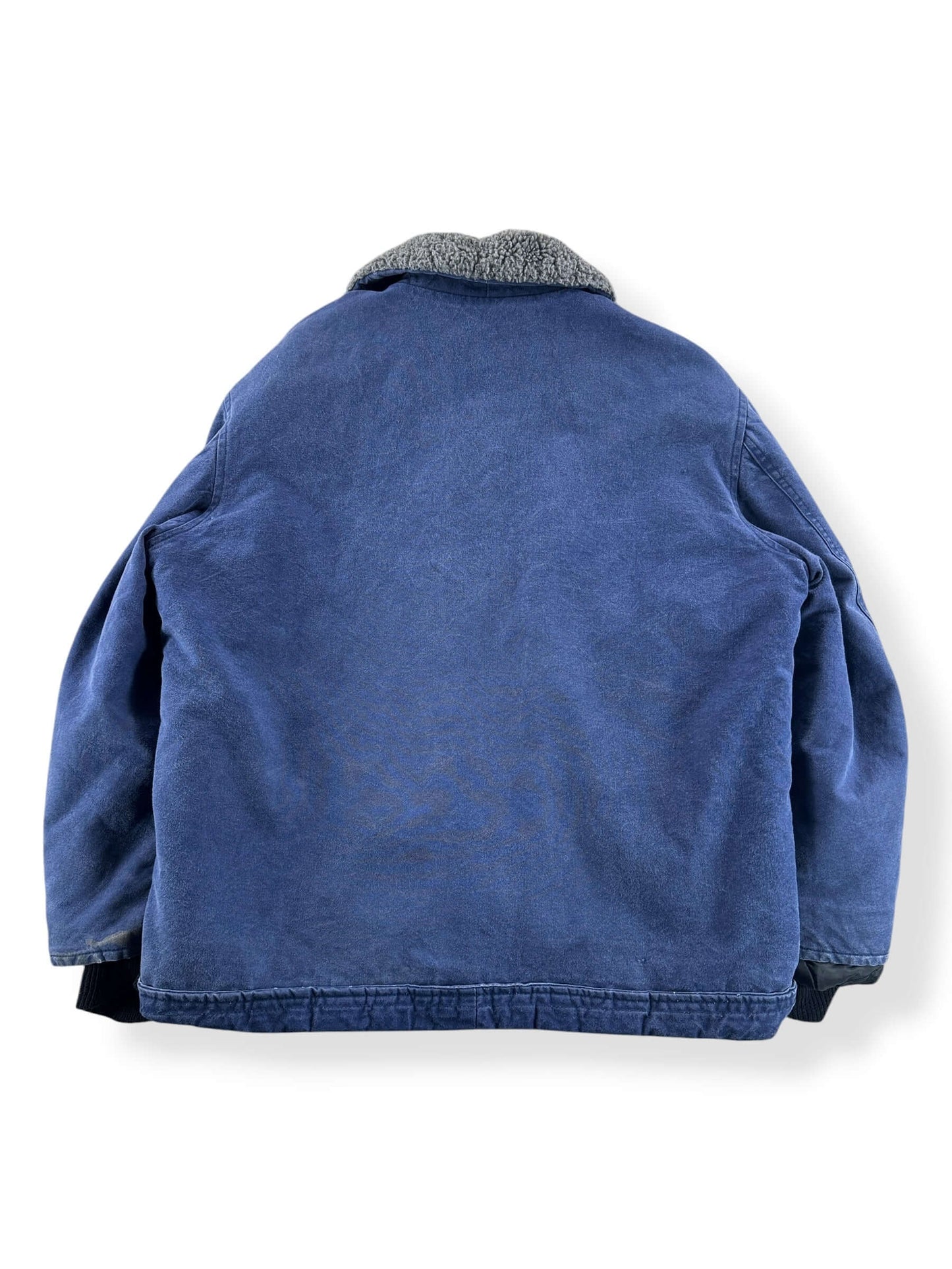Back of Vintage Navy Blue Civilian Golden Fleece Deck Jacket SZ 44