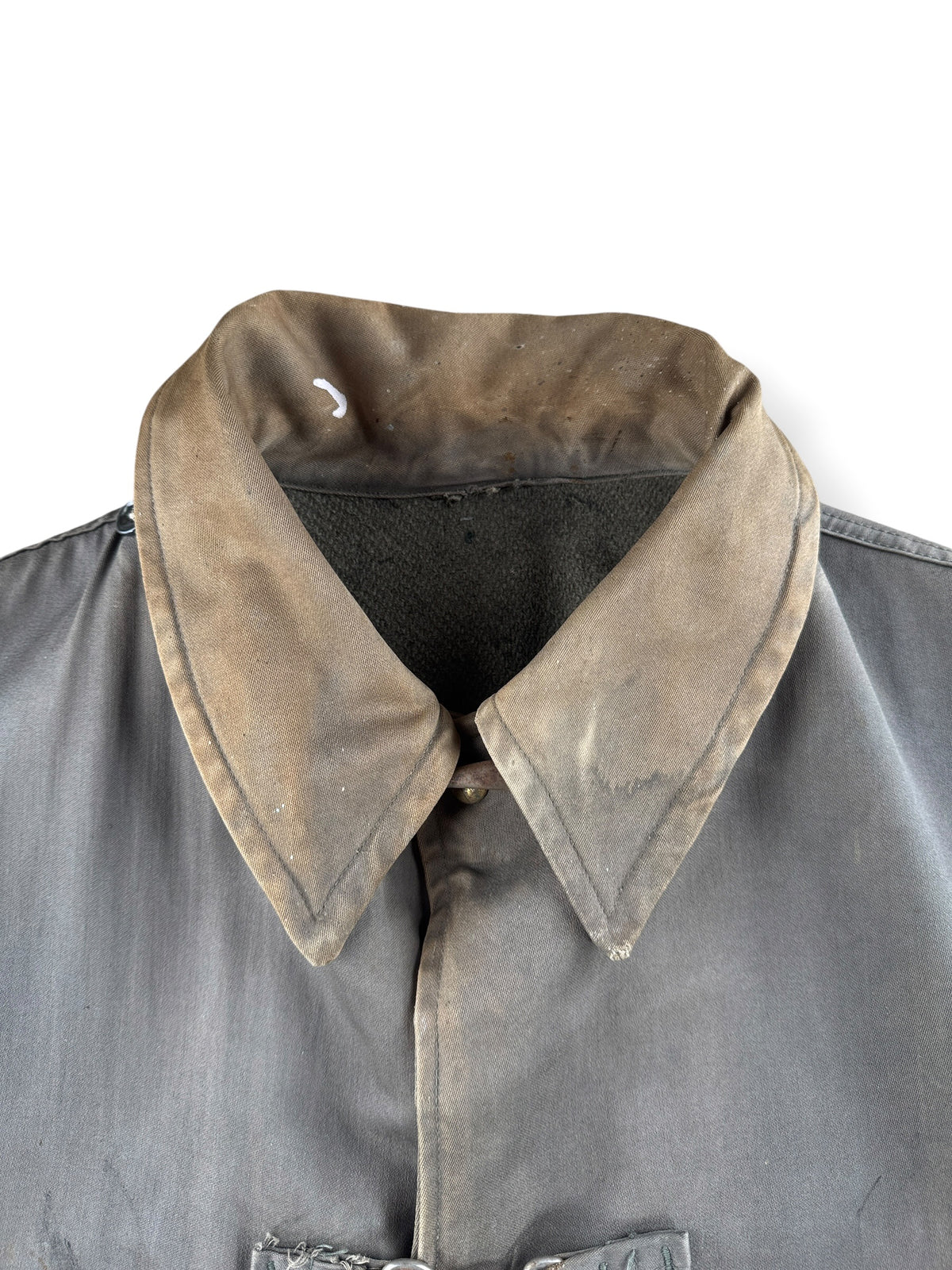 Collar on Vintage 1940s Fireman's Coat SZ L
