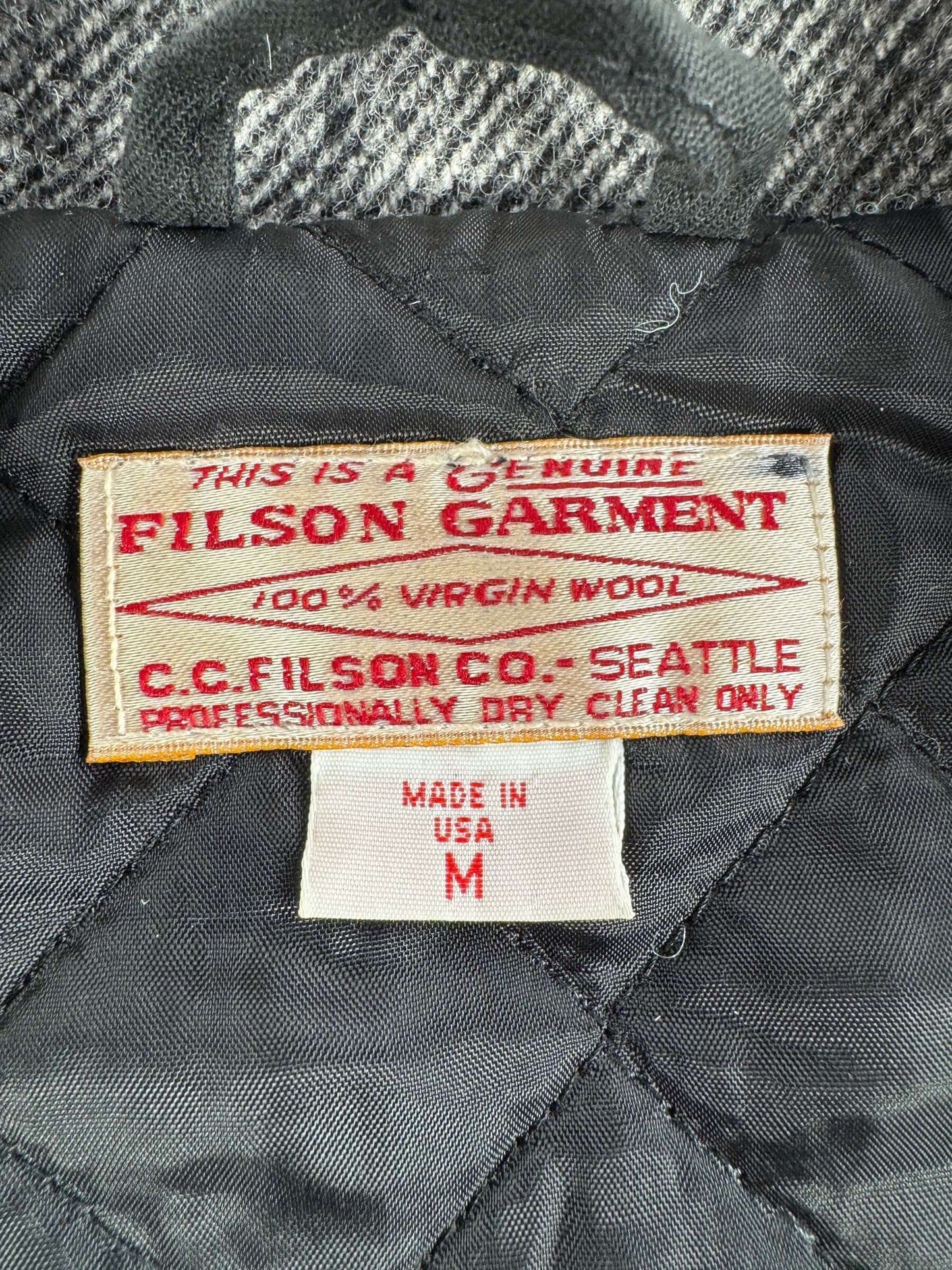 Tag on Filson Ladies Herringbone Motorcycle Jacket SZ M
