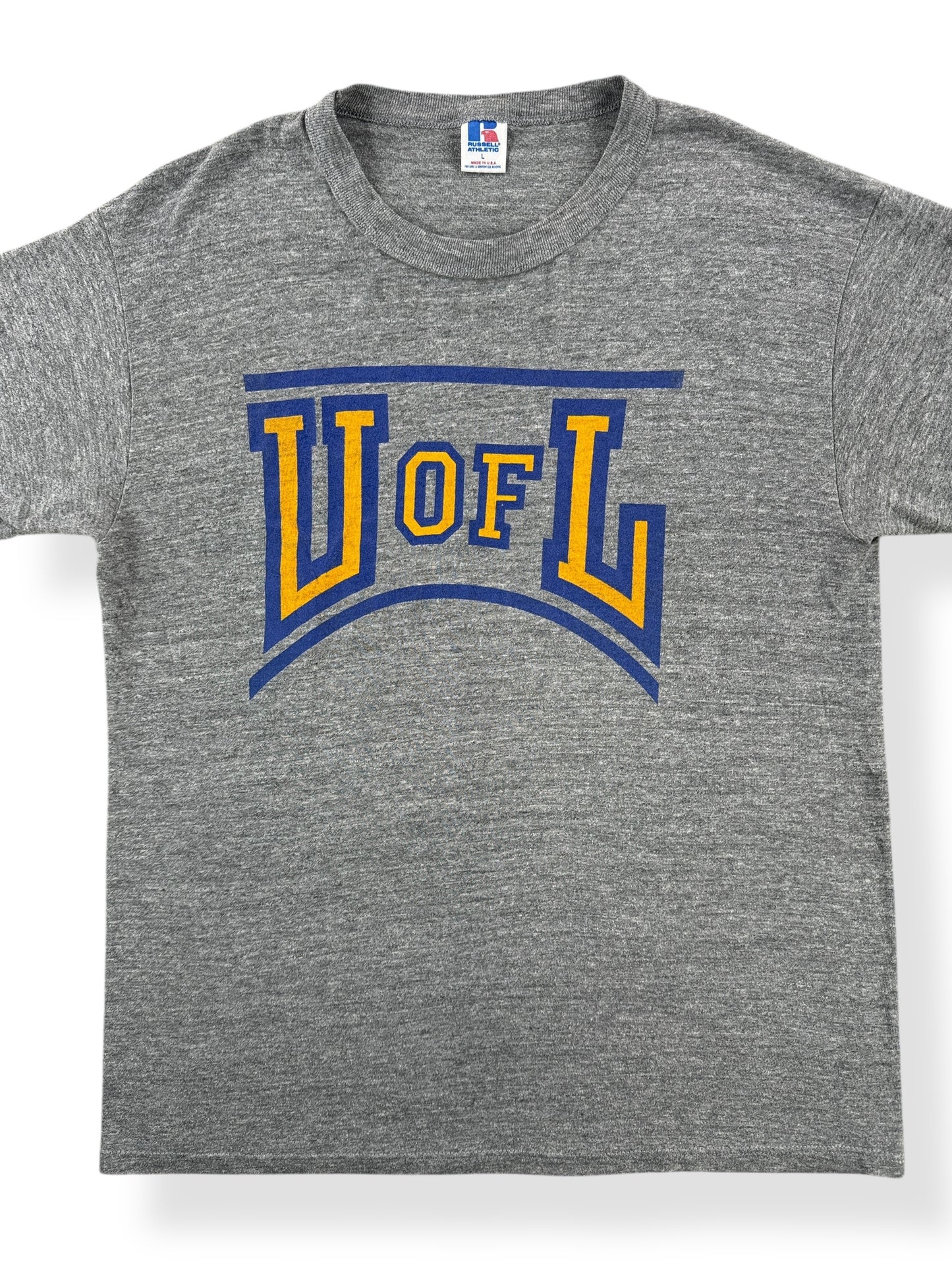 Front Close Up of Vintage University of Louisville Tee SZ M