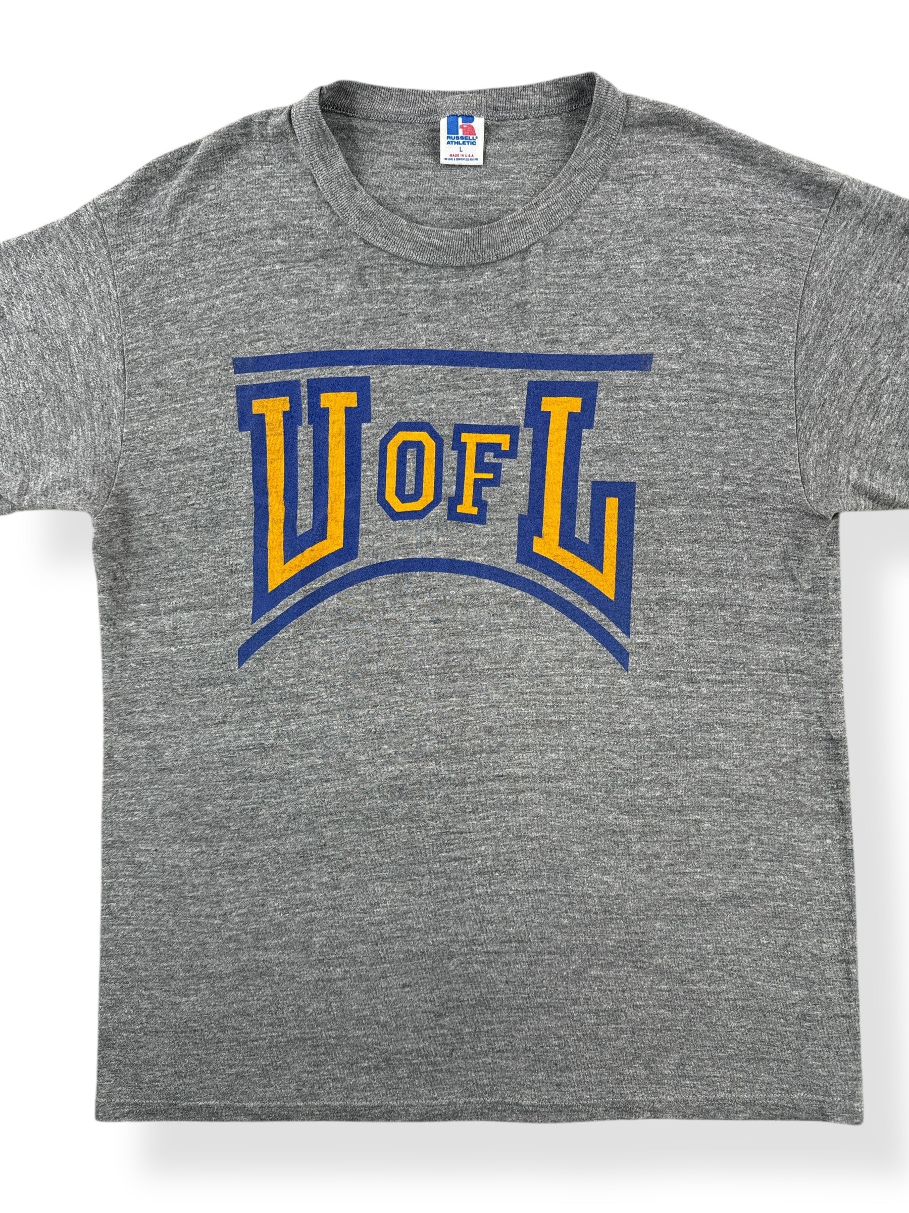 Front Close Up of Vintage University of Louisville Tee SZ M