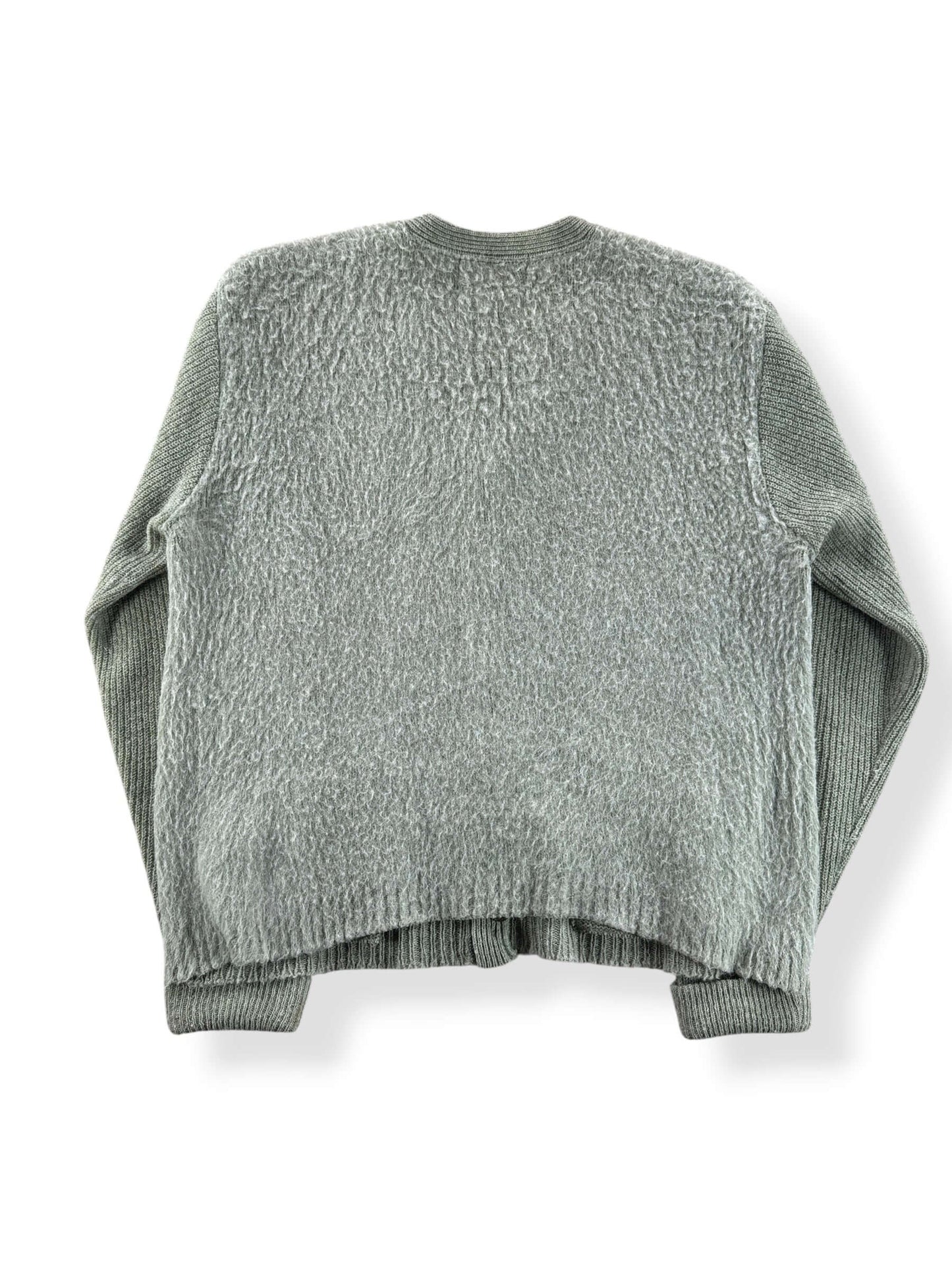Back of Vintage Cobain Style Green Mohair Cardigan SZ L