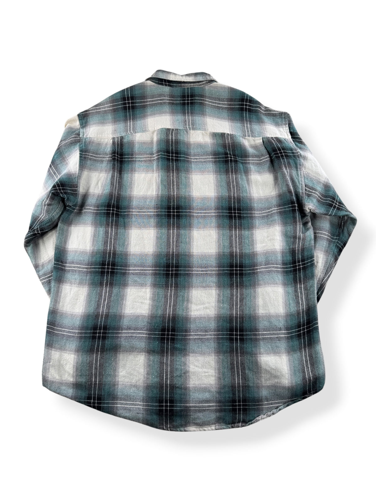Back of Vintage 90s GAP Shadowplaid Rayon Shirt SZ M