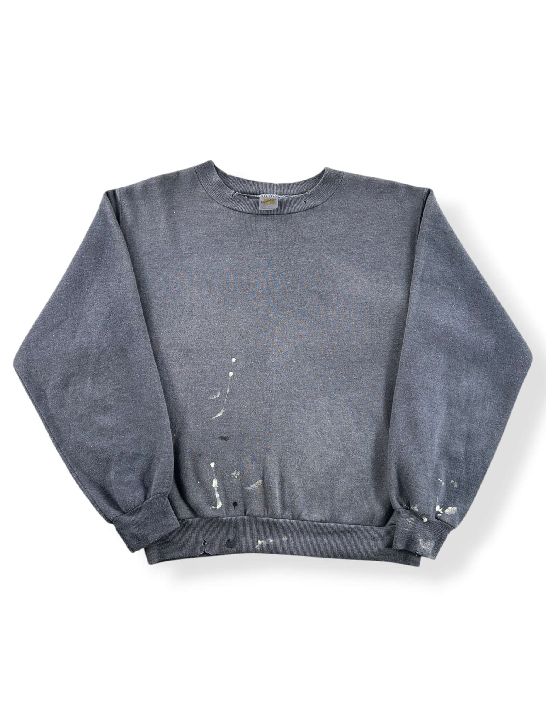 Front of Vintage Russell Athletic Blank Grey Sweatshirt SZ S