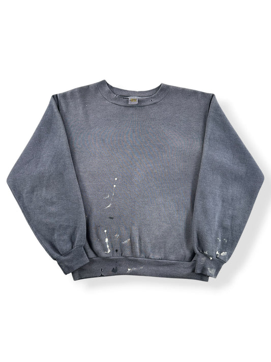 Front of Vintage Russell Athletic Blank Grey Sweatshirt SZ S
