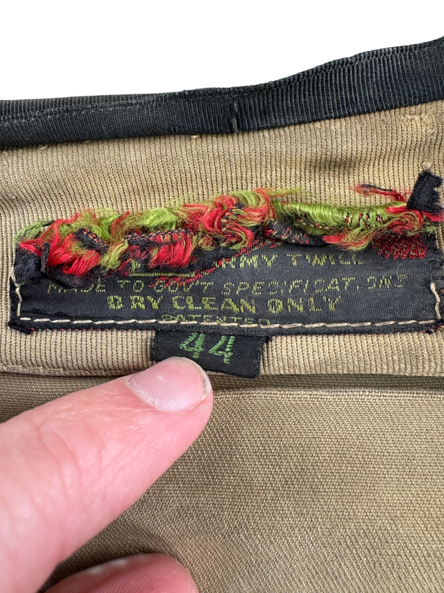 Label on Vintage Shooting Jacket w/ Great Patches SZ 44 (Fits M)