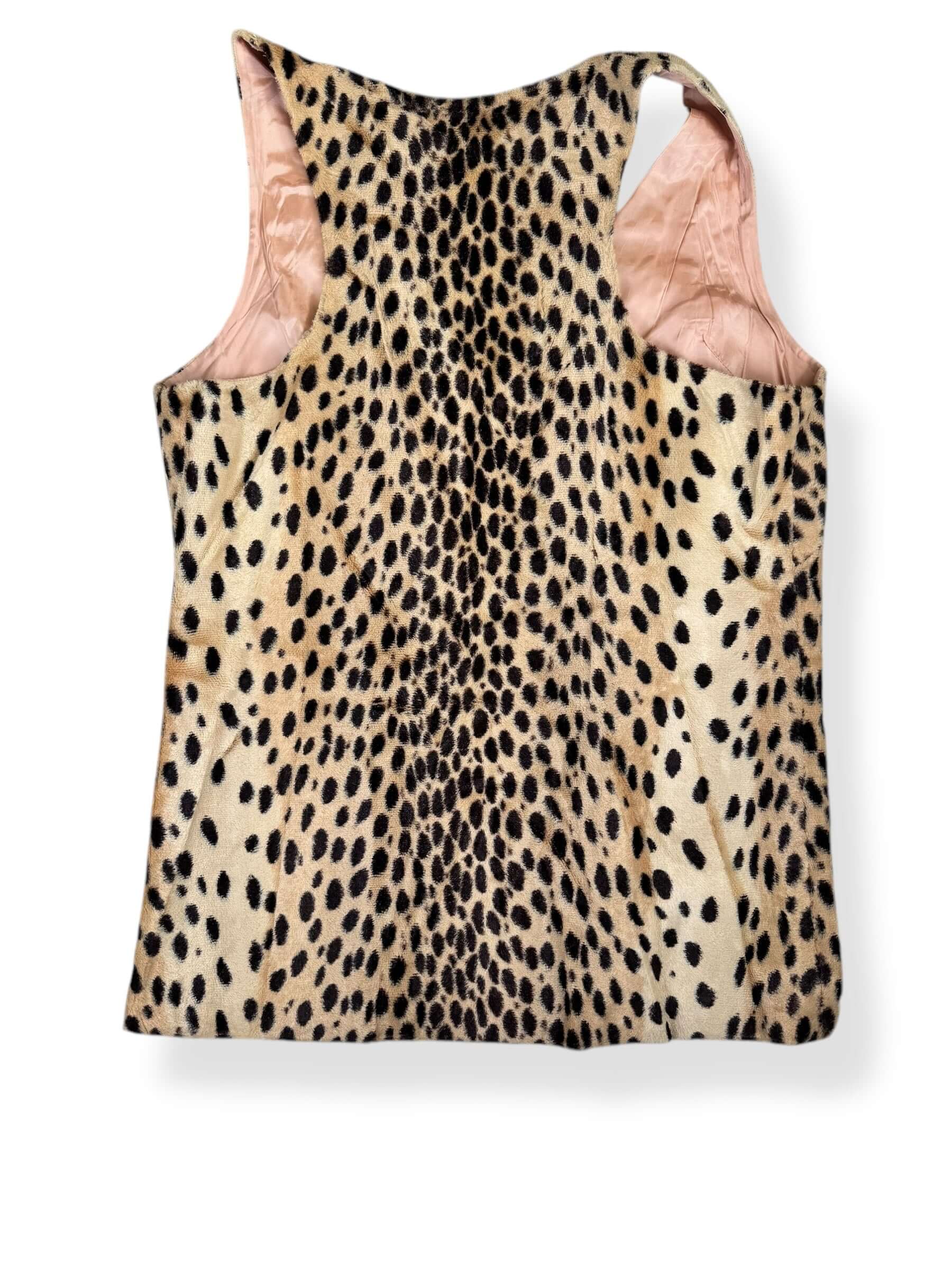 Back view of 1960s Faux Leopard Vest L