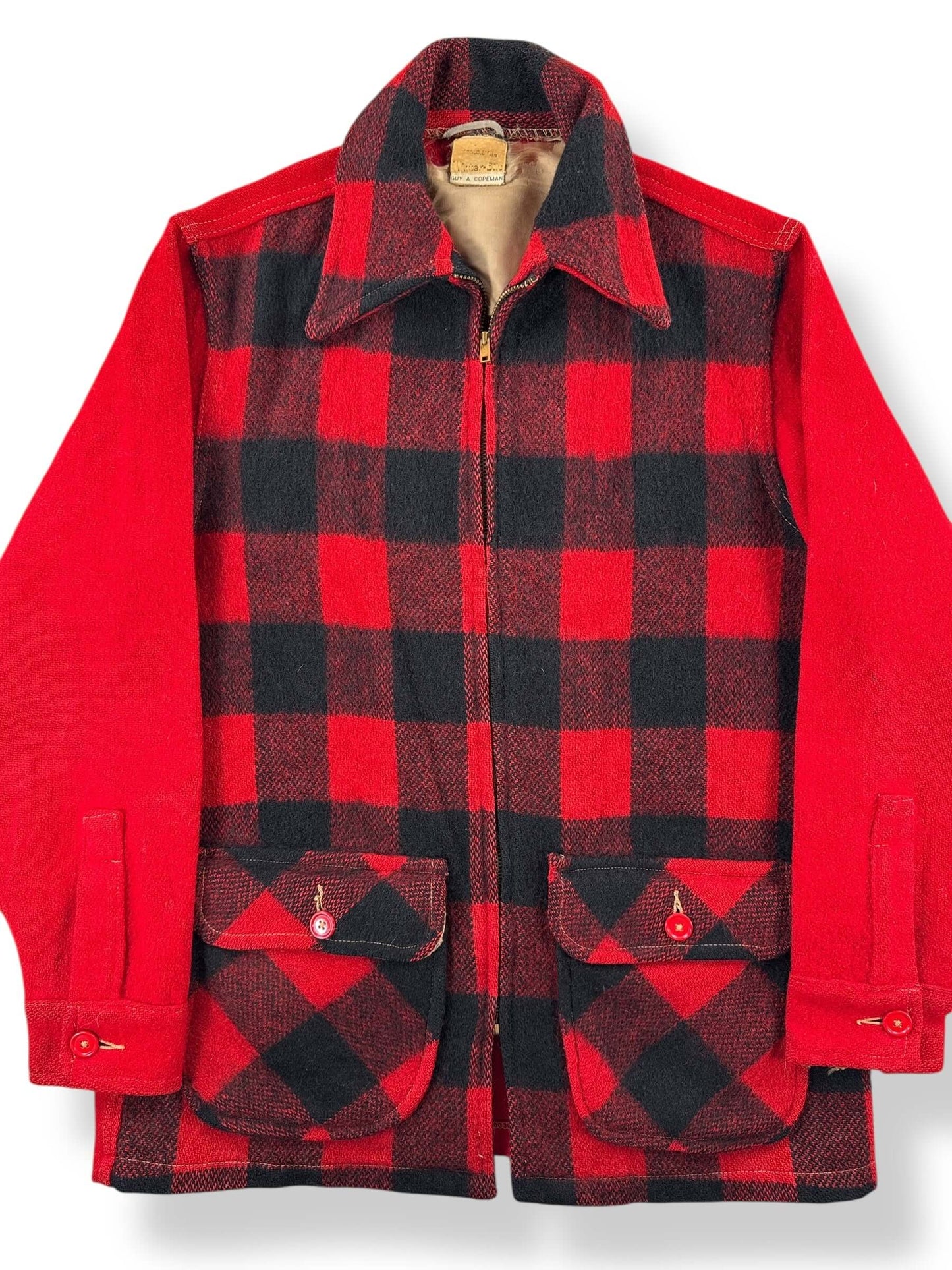 Front Close Up of Vintage Timber-Bilt Two-Tone Jacket SZ M