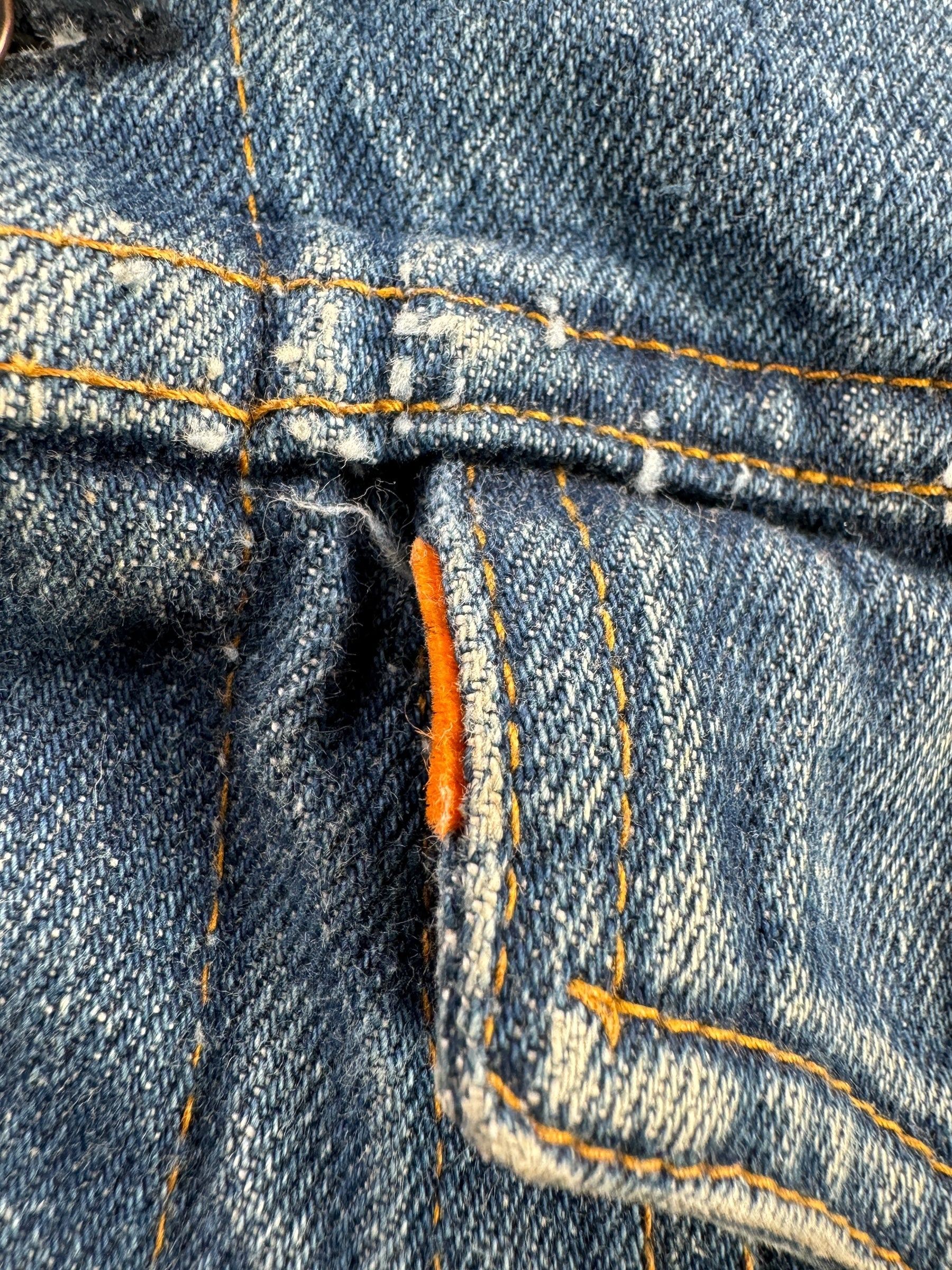 Missing Tab on Vintage Levis Orange Tab Trucker Jacket SZ XS