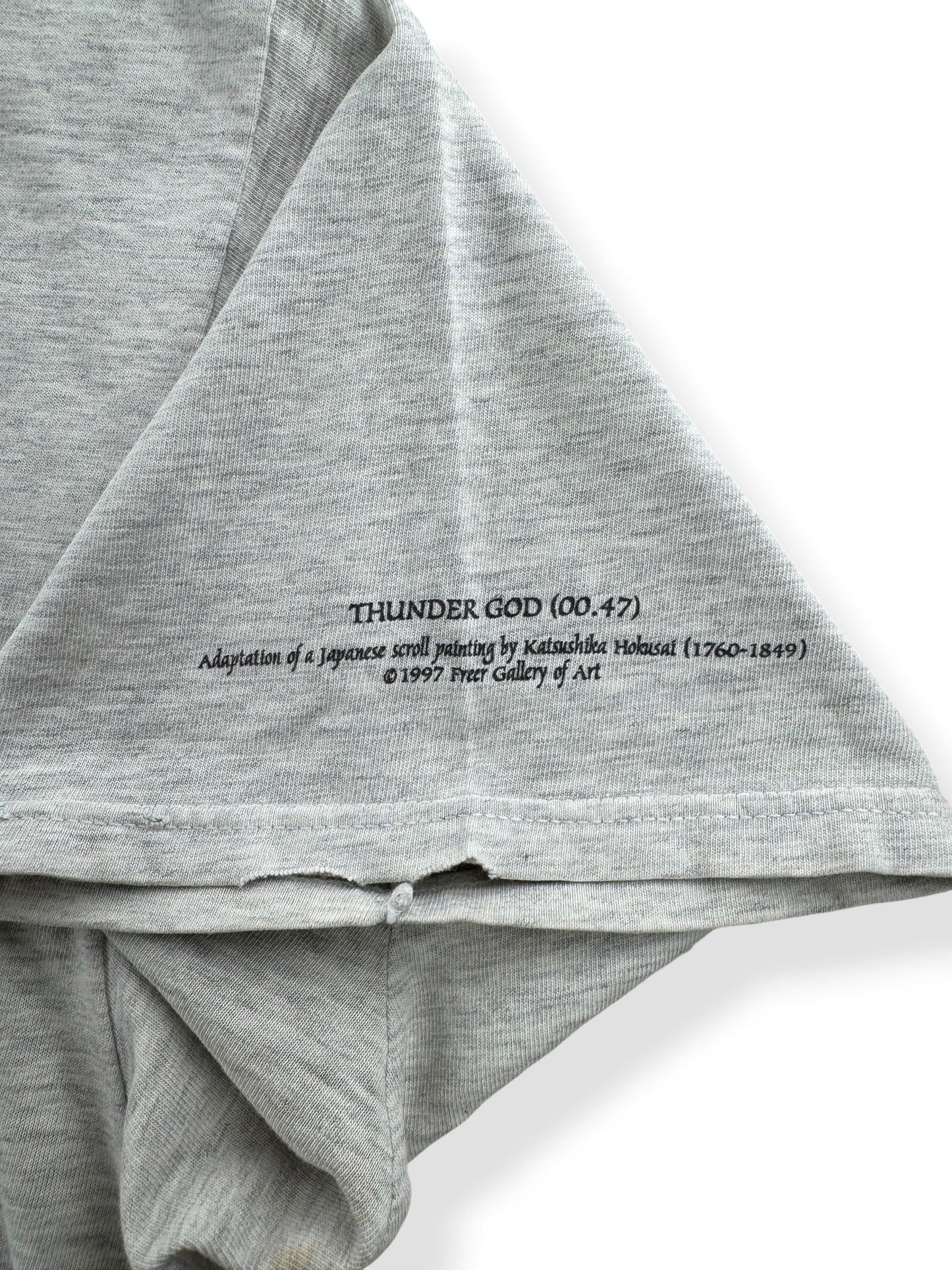 Copyright on Vintage Cropped 90s Thunder God Freer Gallery of Art Tee SZ XL