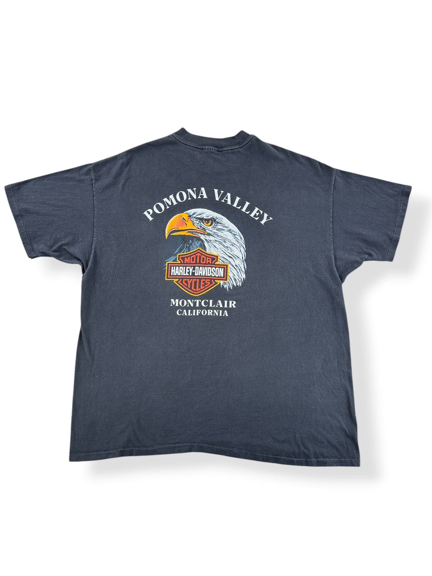 Back of of Vintage Pomona Valley Harley Davidson Tee SZ XXL