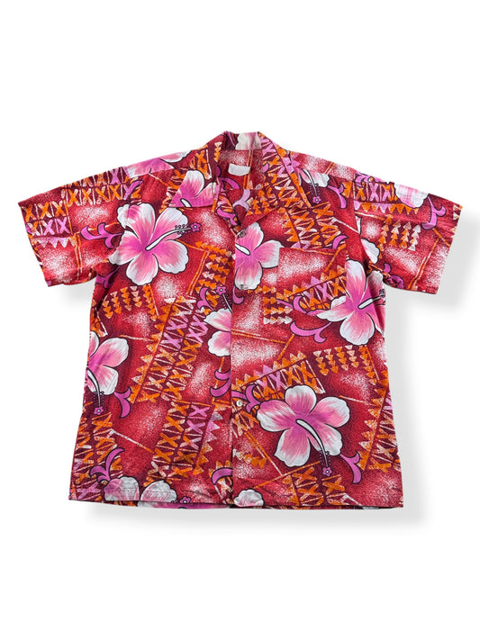 Front of Vintage Sacki's of Hawaii Aloha Shirt SZ XL