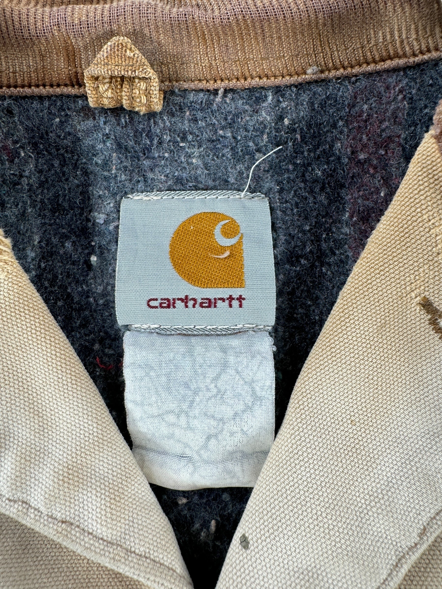 Tag on Vintage Thrashed Blanket Lined Carhartt Chore Coat SZ XXL
