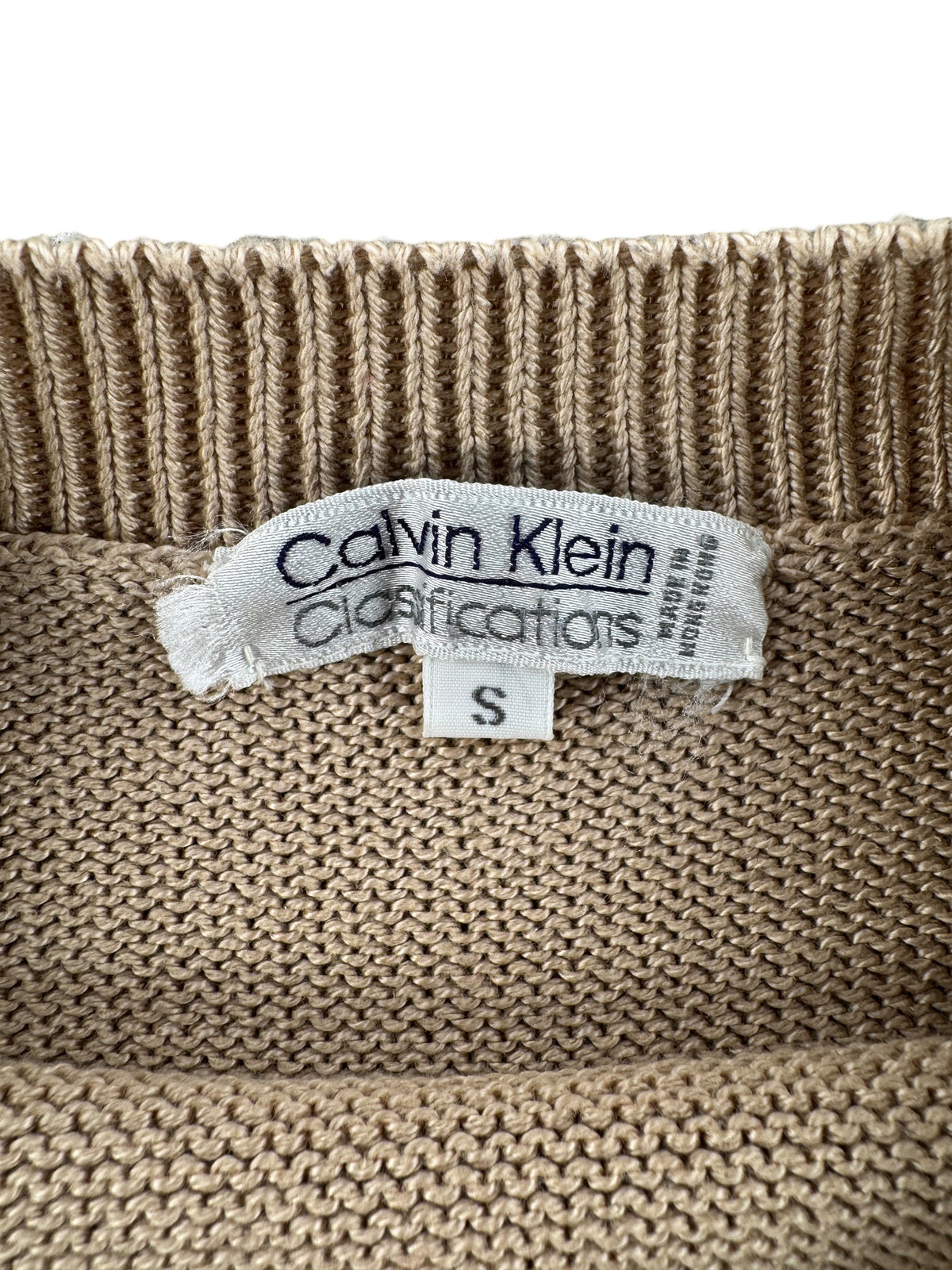 Tags on Vintage Calvin Klein Cropped Cotton Sweater SZ S