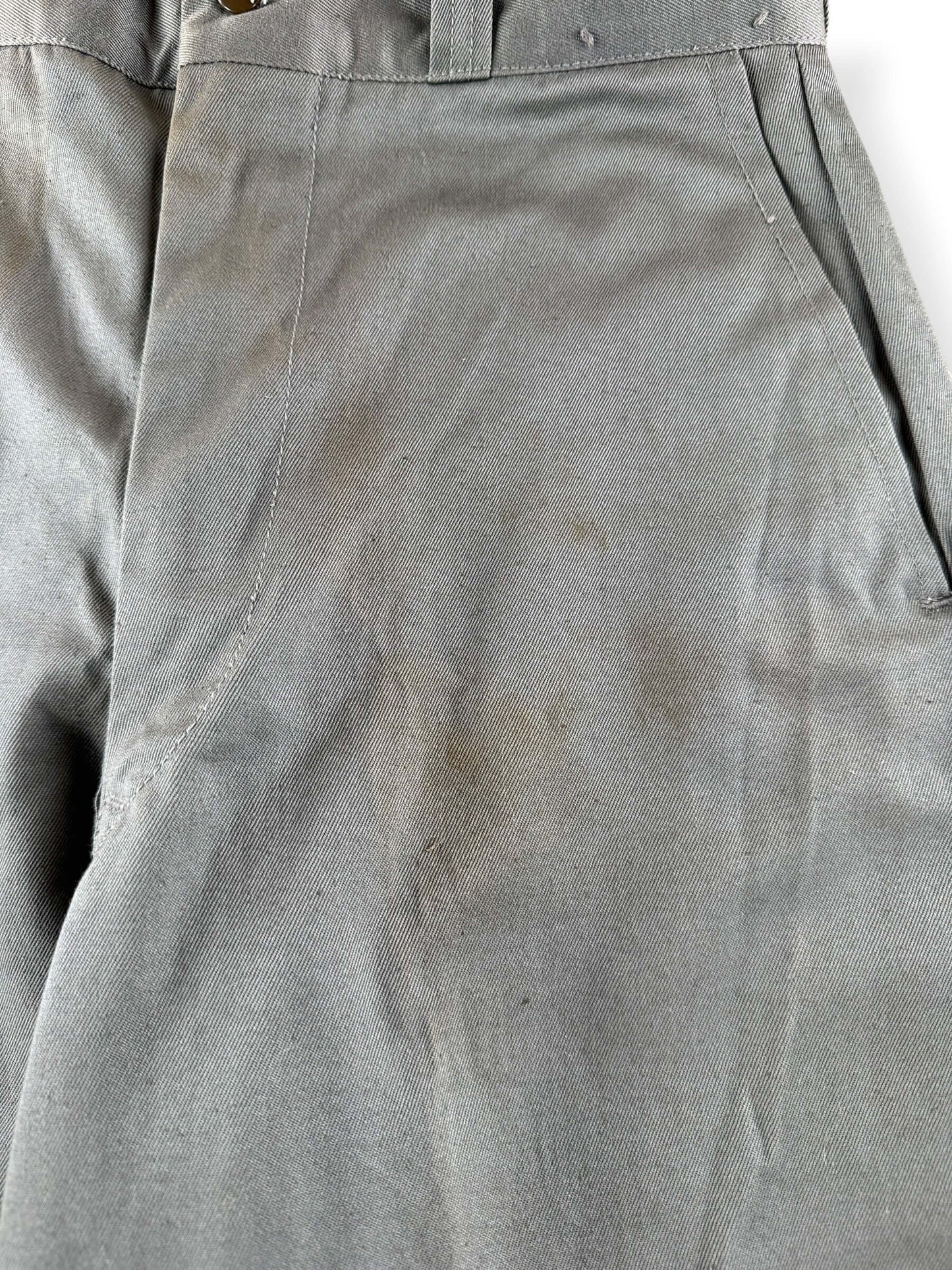 Wear on Vintage 50s Lee Chetopa Twill Grey Slacks W29