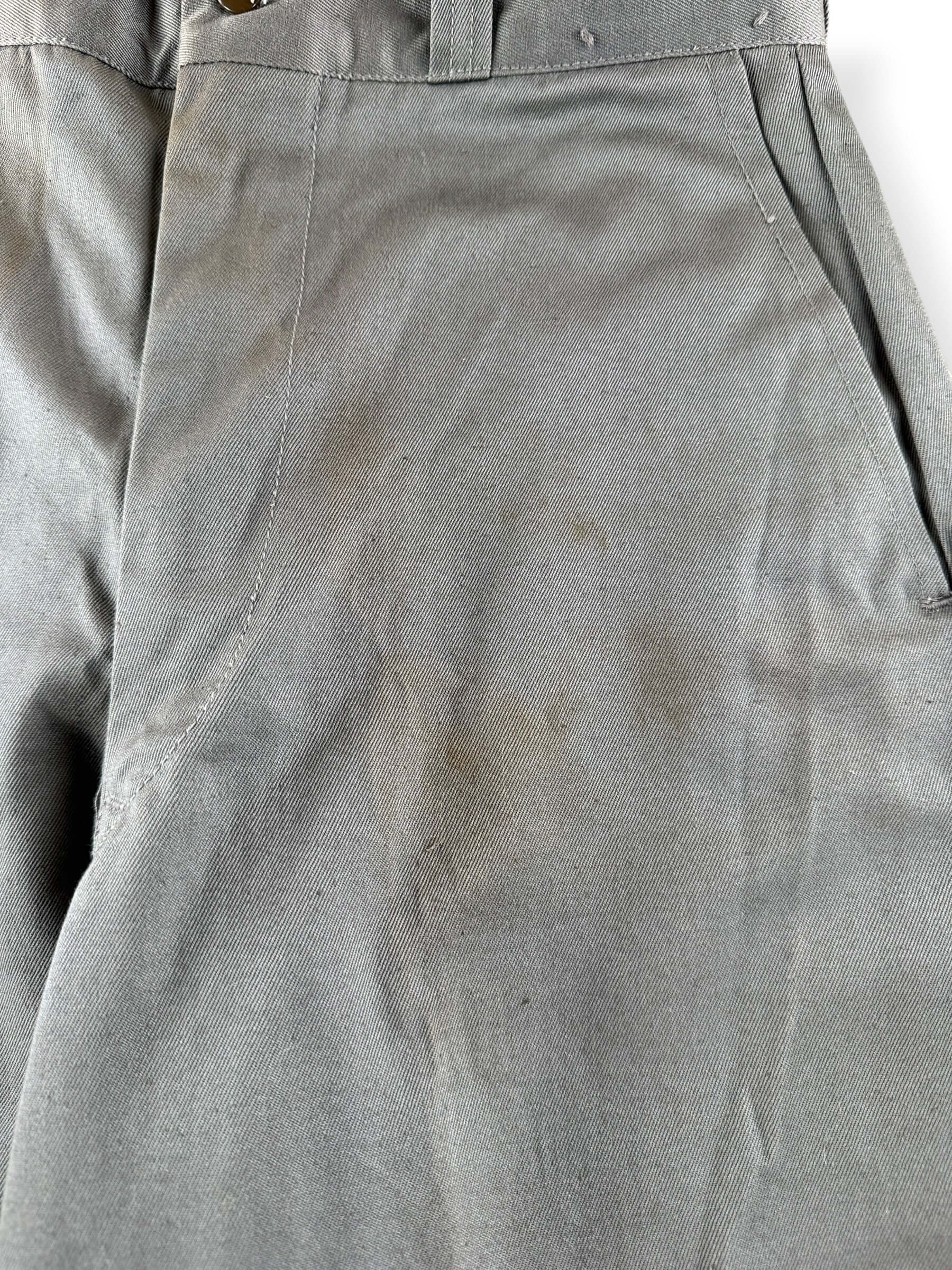 Wear on Vintage 50s Lee Chetopa Twill Grey Slacks W29