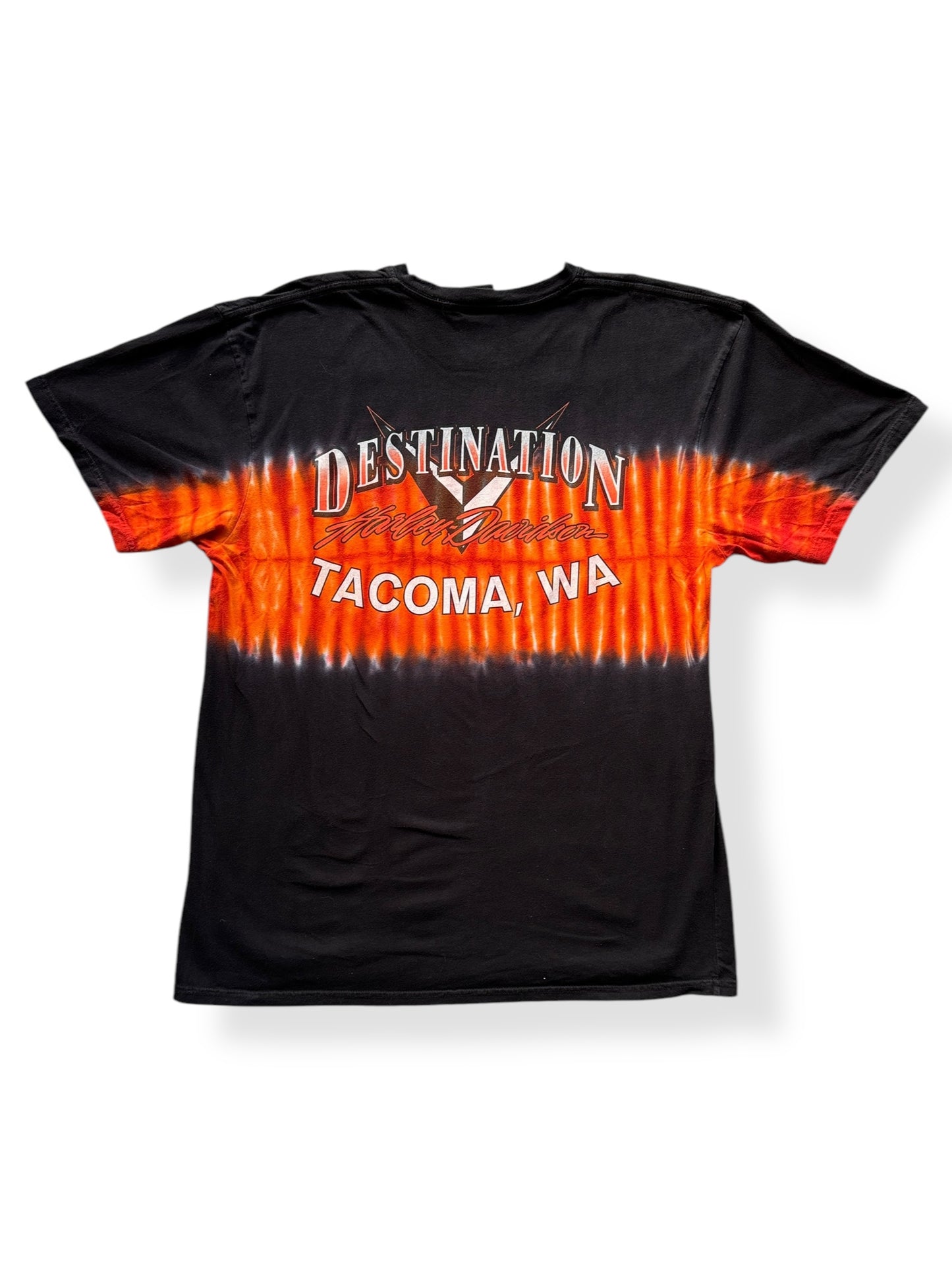 Back of Tacoma Harley Davidson Tee SZ L