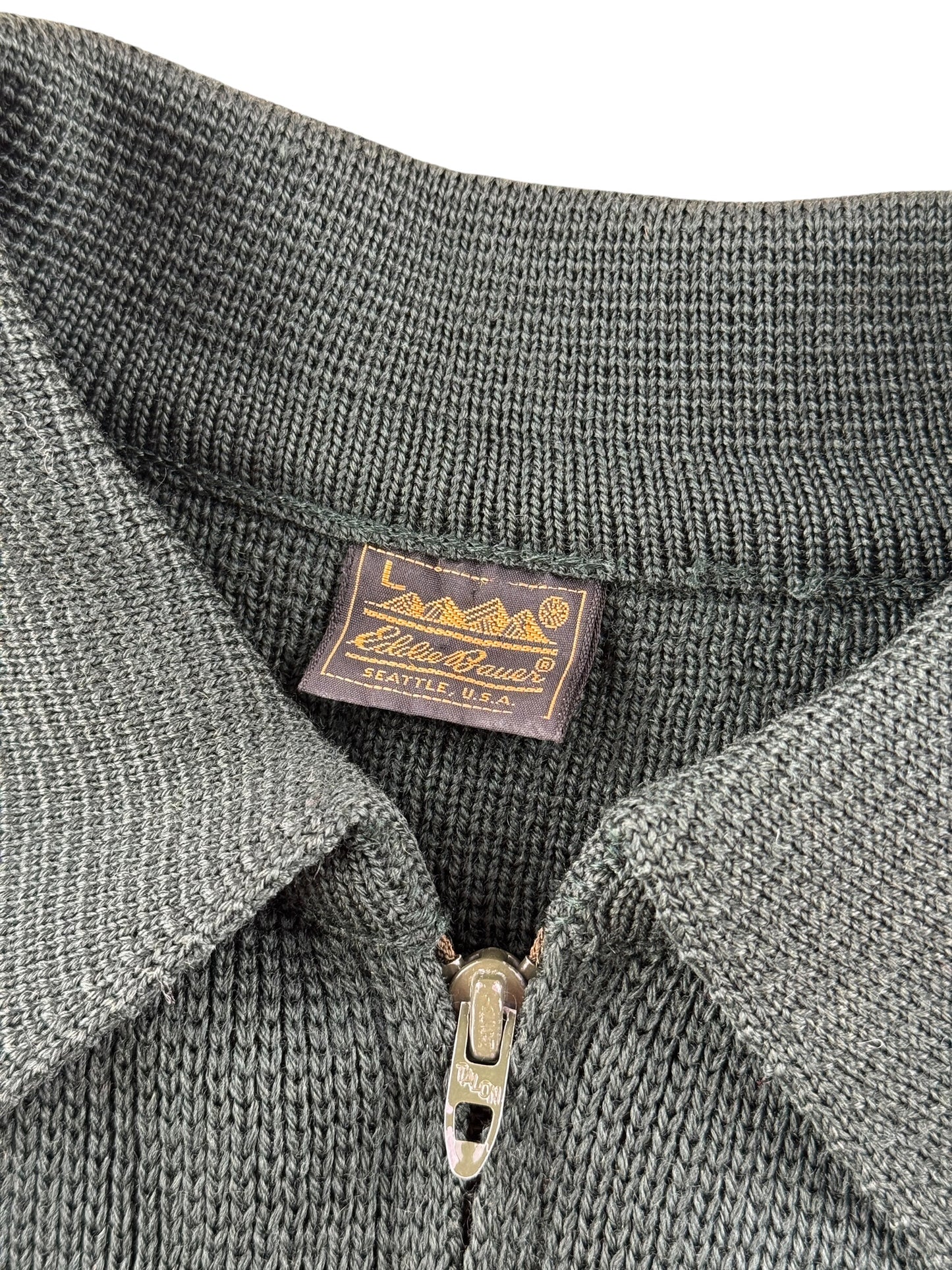 Tag on Vintage 80s Era Eddie Bauer Wool Sweater SZ L - AS IS