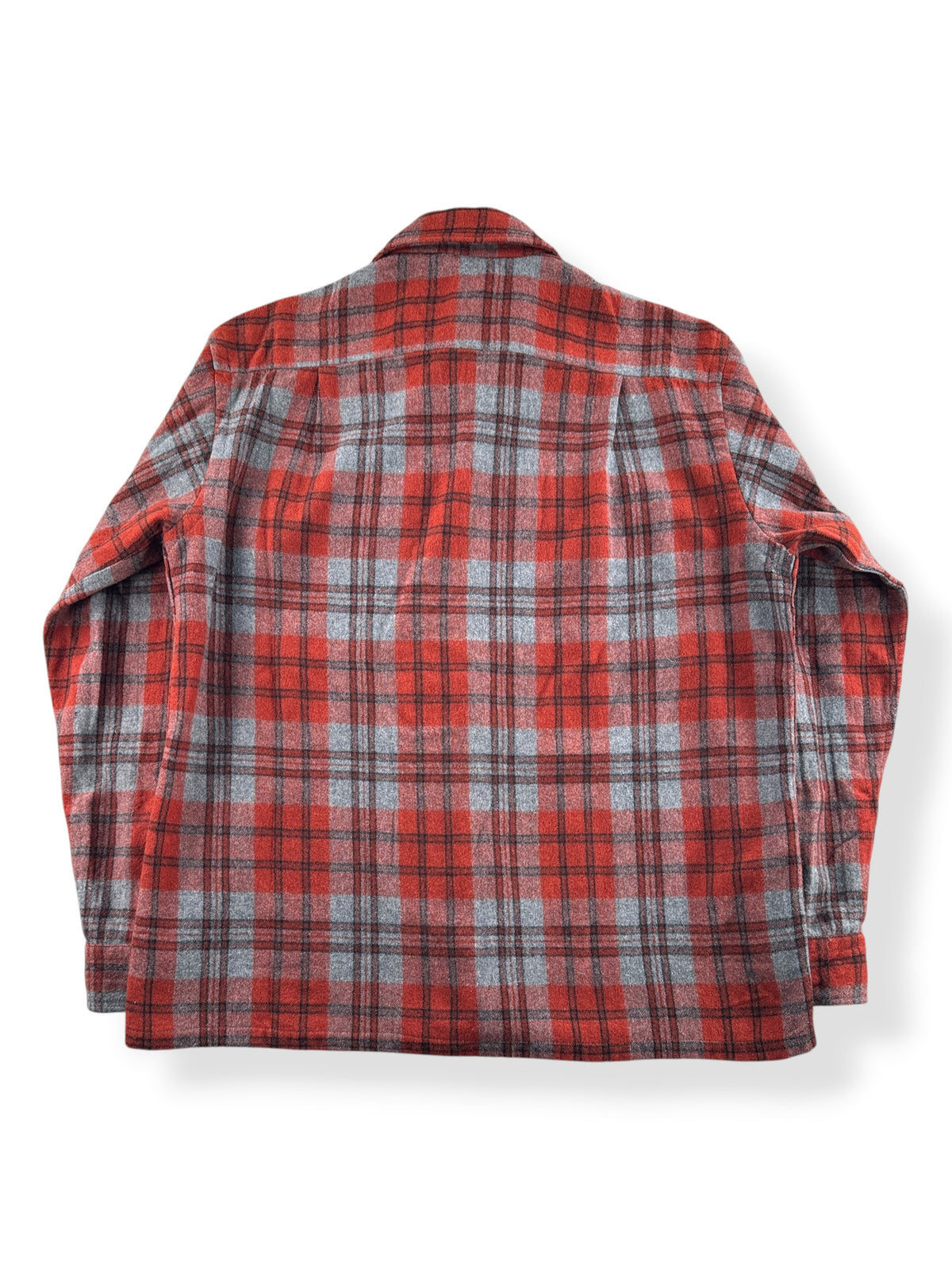 Back of Vintage 70s Troy Wool Blend Board Shirt SZ L