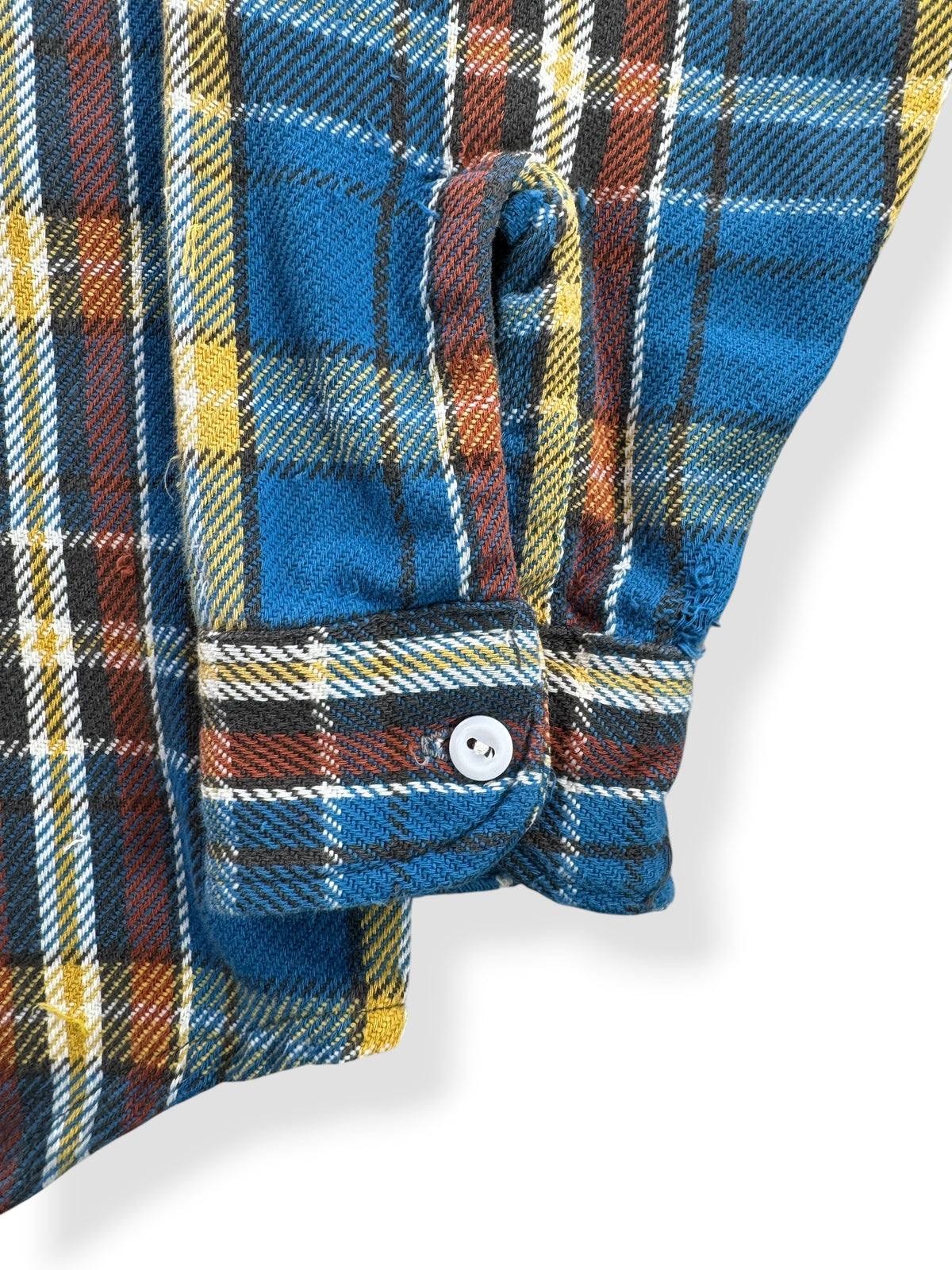 Cuff of Vintage Repaired Big Mac Cotton Flannel SZ L