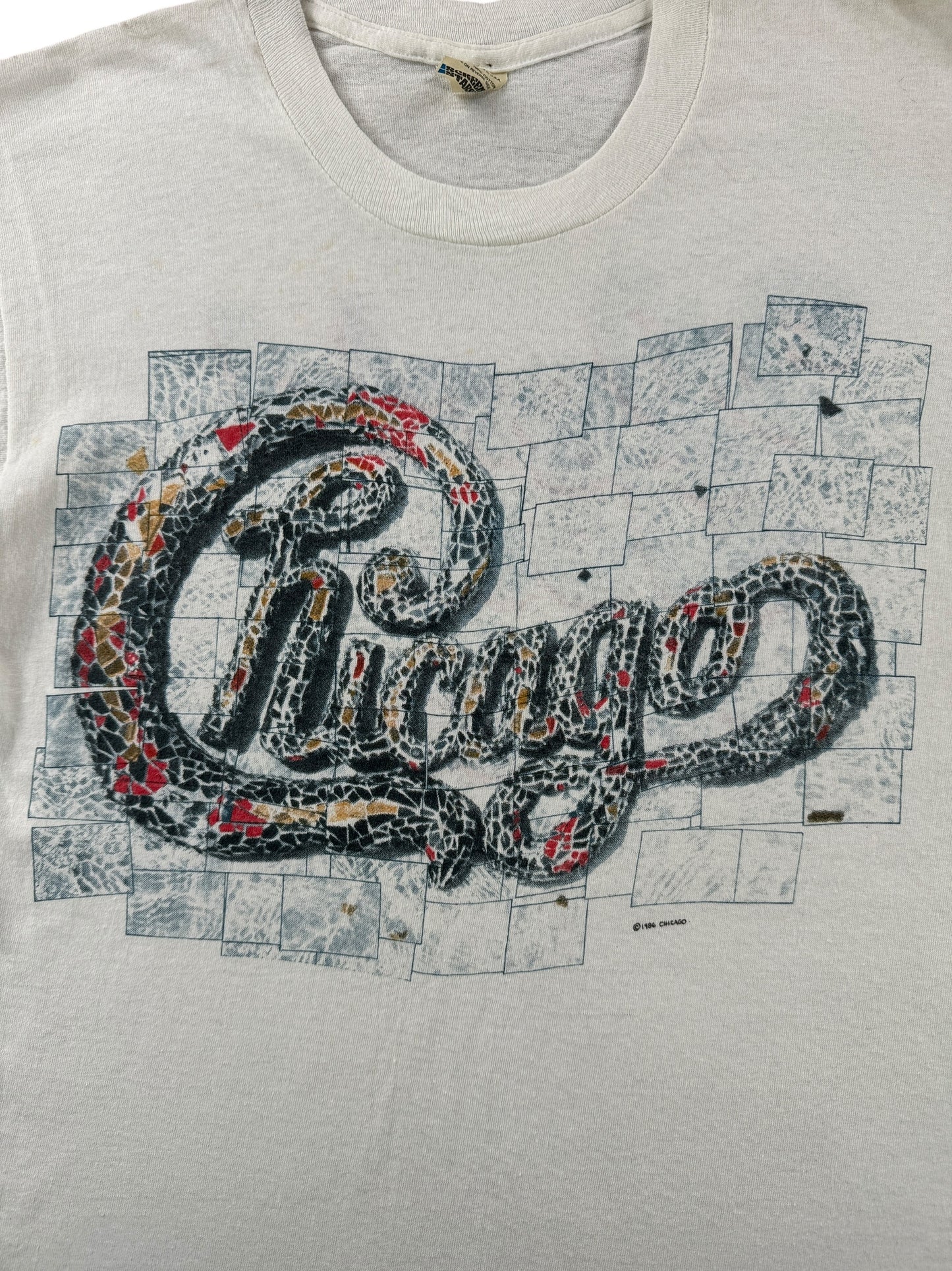 Graphic of Vintage 86/87 Chicago Tour Tee SZ XS