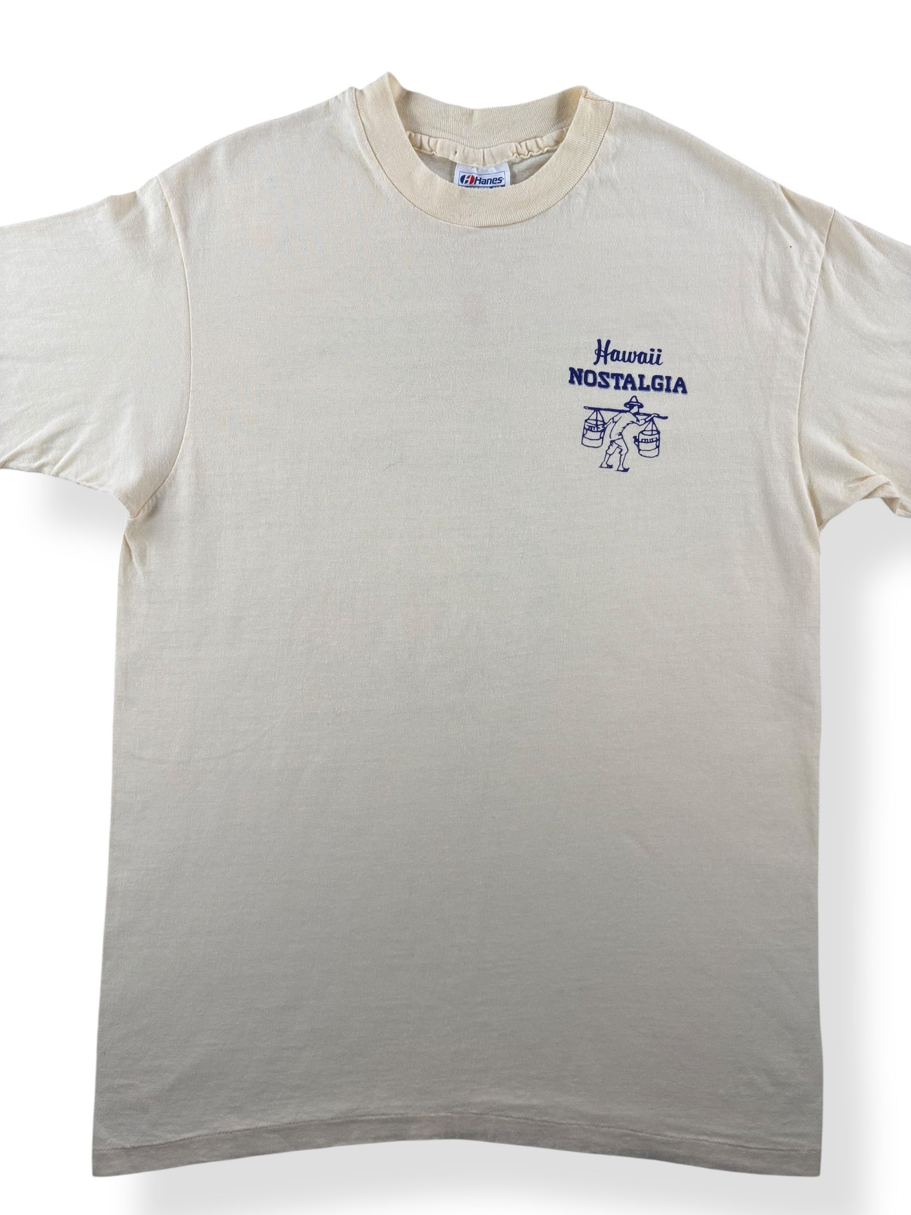 Front Close Up of Vintage Hawaii Nostalgia Home of the Islanders Baseball Tee SZ L (Fits M)