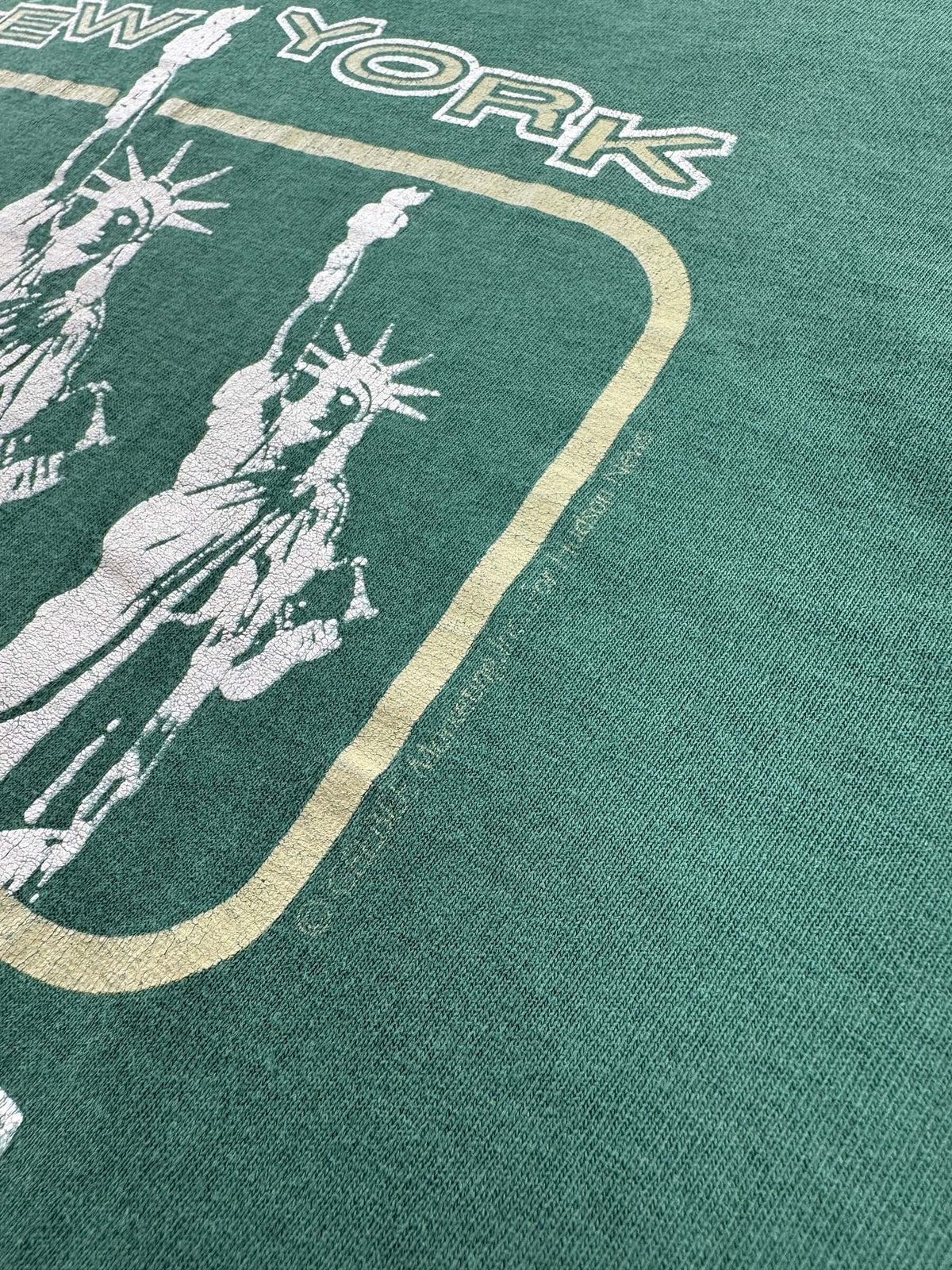 Copyright on Vintage Green NYC Tee SZ L