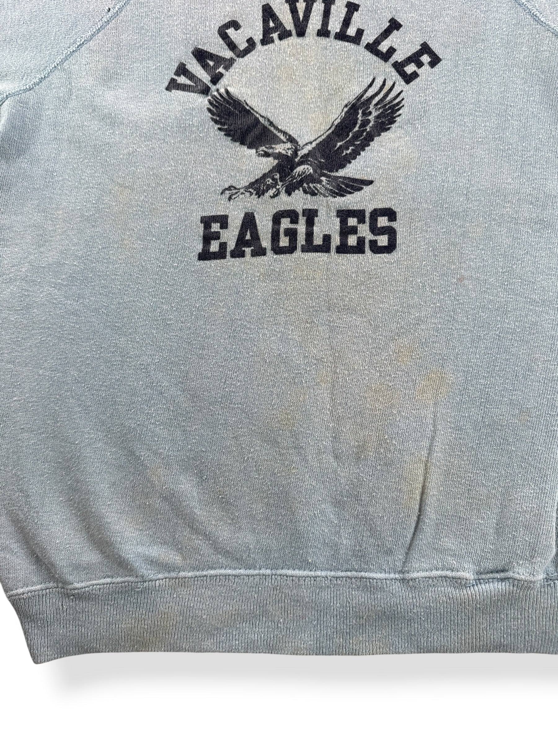 Staining on Vintage Vacaville Eagles Short Sleeve Crewneck SZ Youth L (Fits XS)