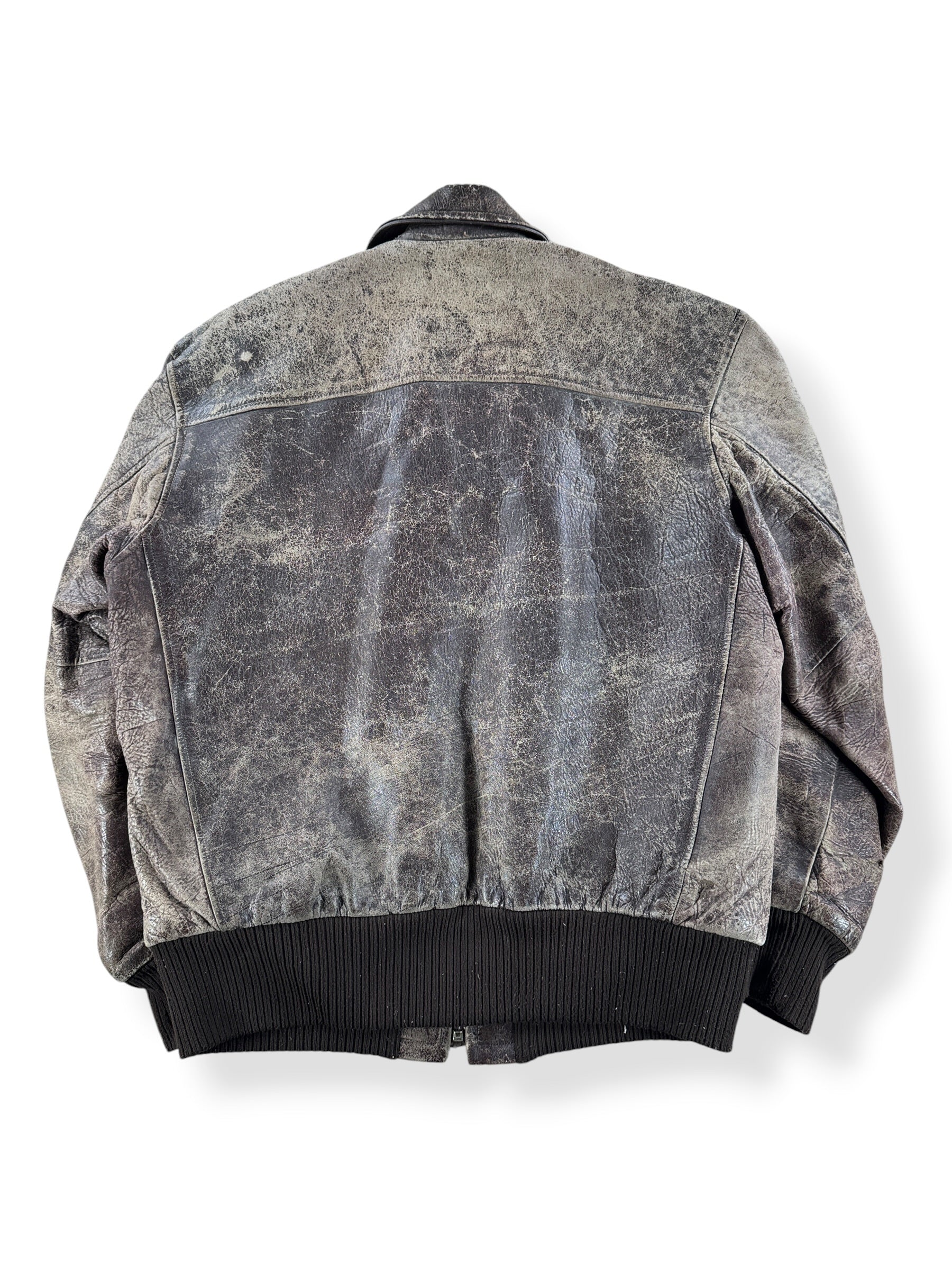 Back of Vintage Distressed Horsehide Jacket SZ M