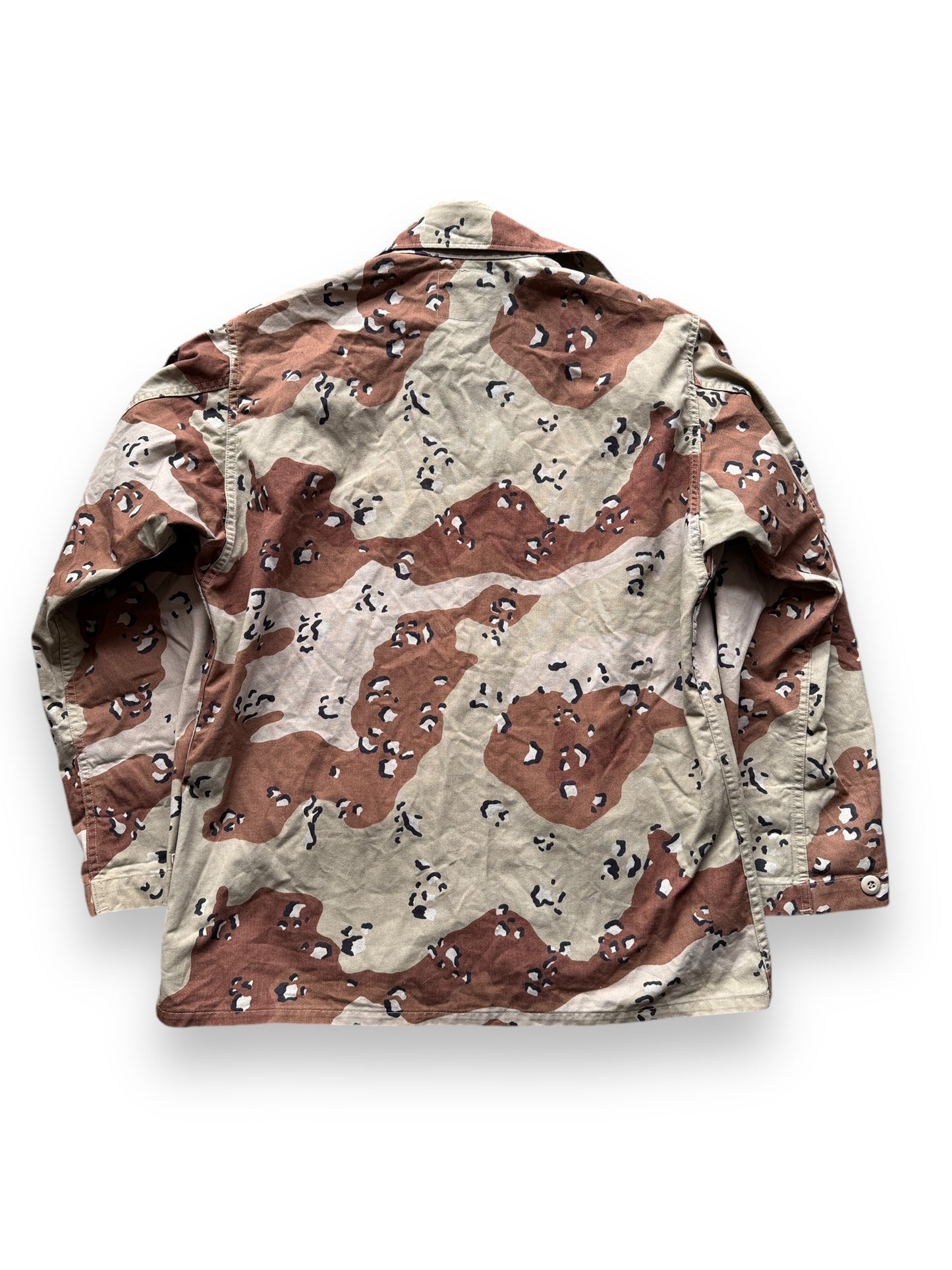 back of Vintage Chocolate Chip Desert Camo Military Top SZ M