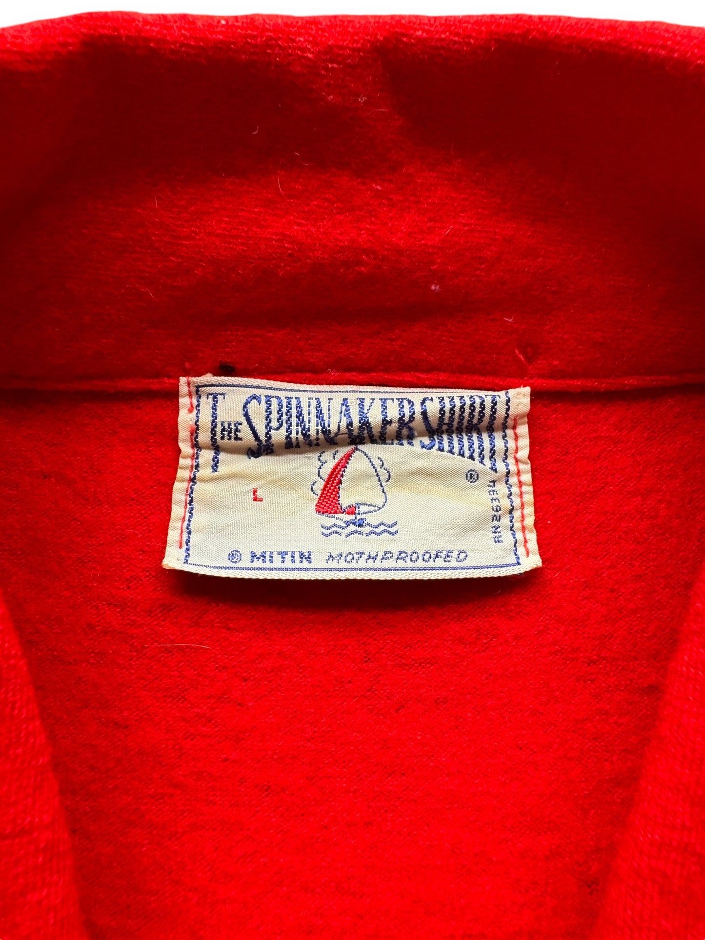 tag on Vintage Spinnaker Quarter Zip Flannel SZ L