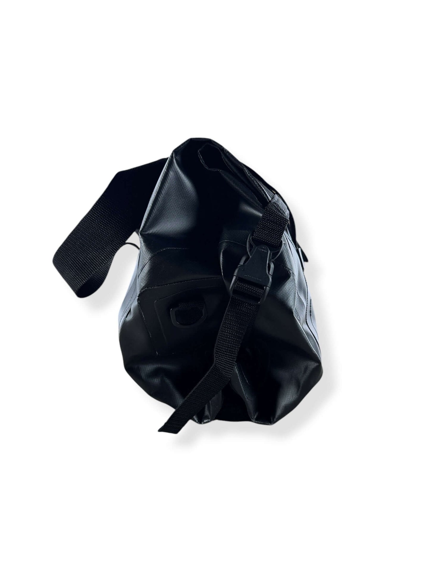 Side of filled Filson Dry Duffel Small Design Production Sample