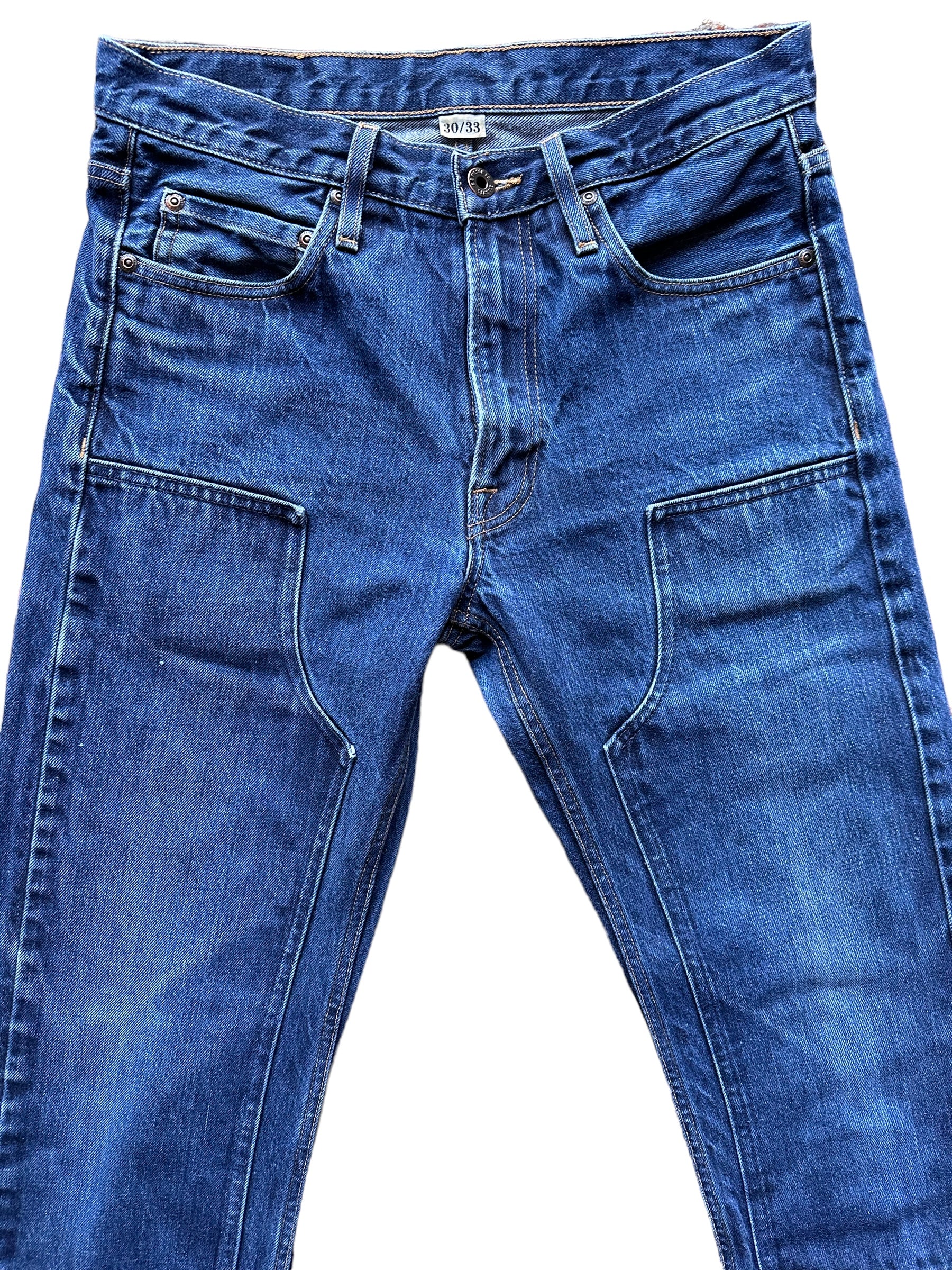 Upper Front View of Filson Denim Doublefront Jeans W30 |  Filson Double Knees | Filson Denim Workwear Seattle