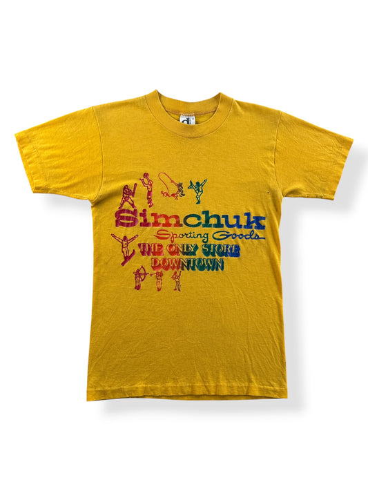 Front of Vintage 1970s Simchuk Sporting Goods Tee SZ S (Fits XS)
