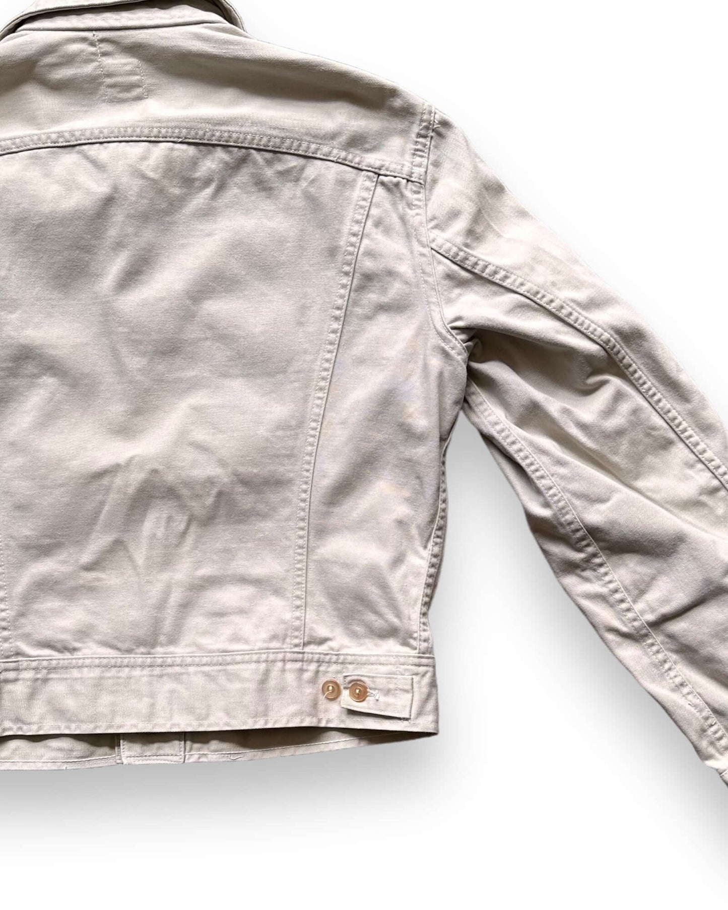 Rear Right View of Vintage Lee Westerner Jacket SZ 40 | Vintage Lee 100-J Denim Workwear Seattle | Seattle Vintage Denim