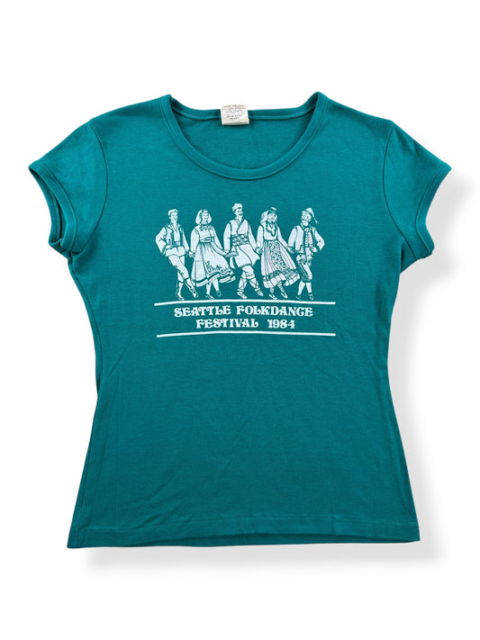 Front of Vintage '84 Folkdance Festival Tee SZ L