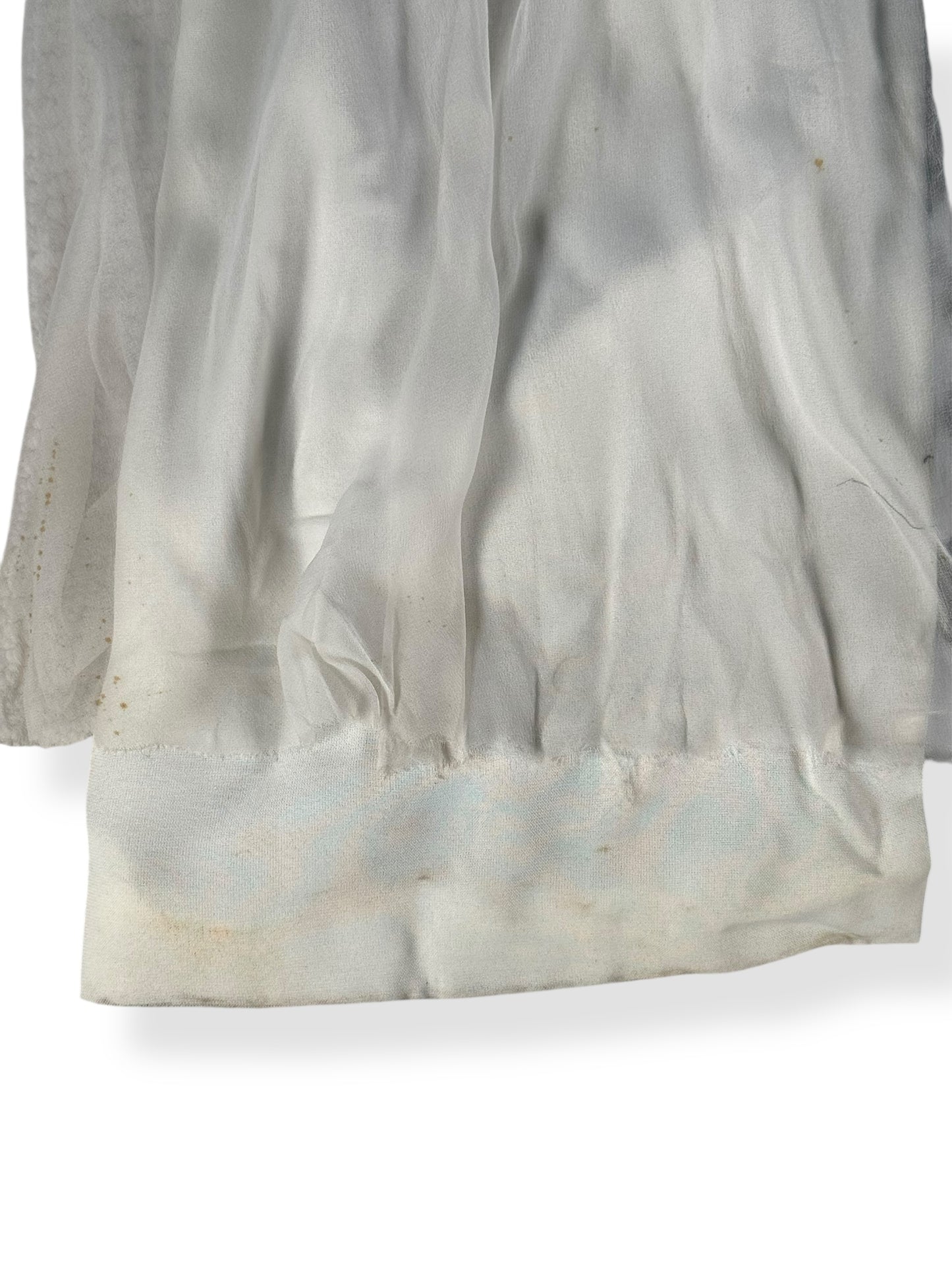 Staining of 1960s Wounded Bird Colorblock Chiffon Maxi Dress L