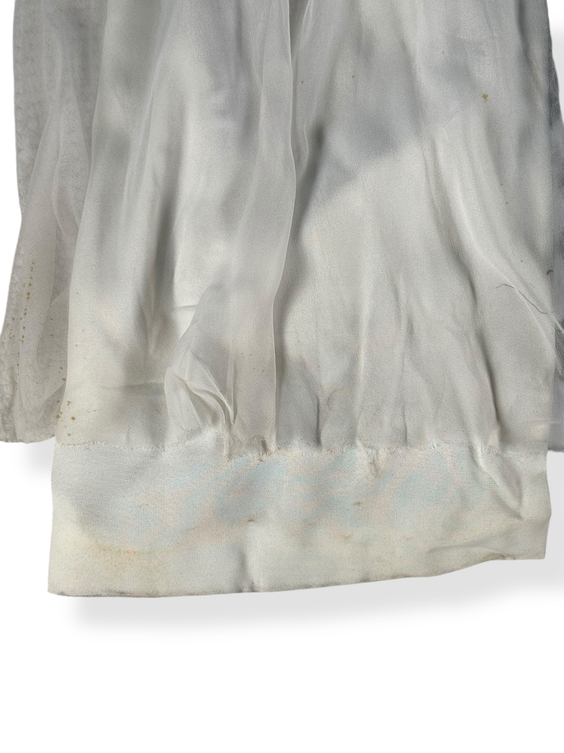 Staining of 1960s Wounded Bird Colorblock Chiffon Maxi Dress L
