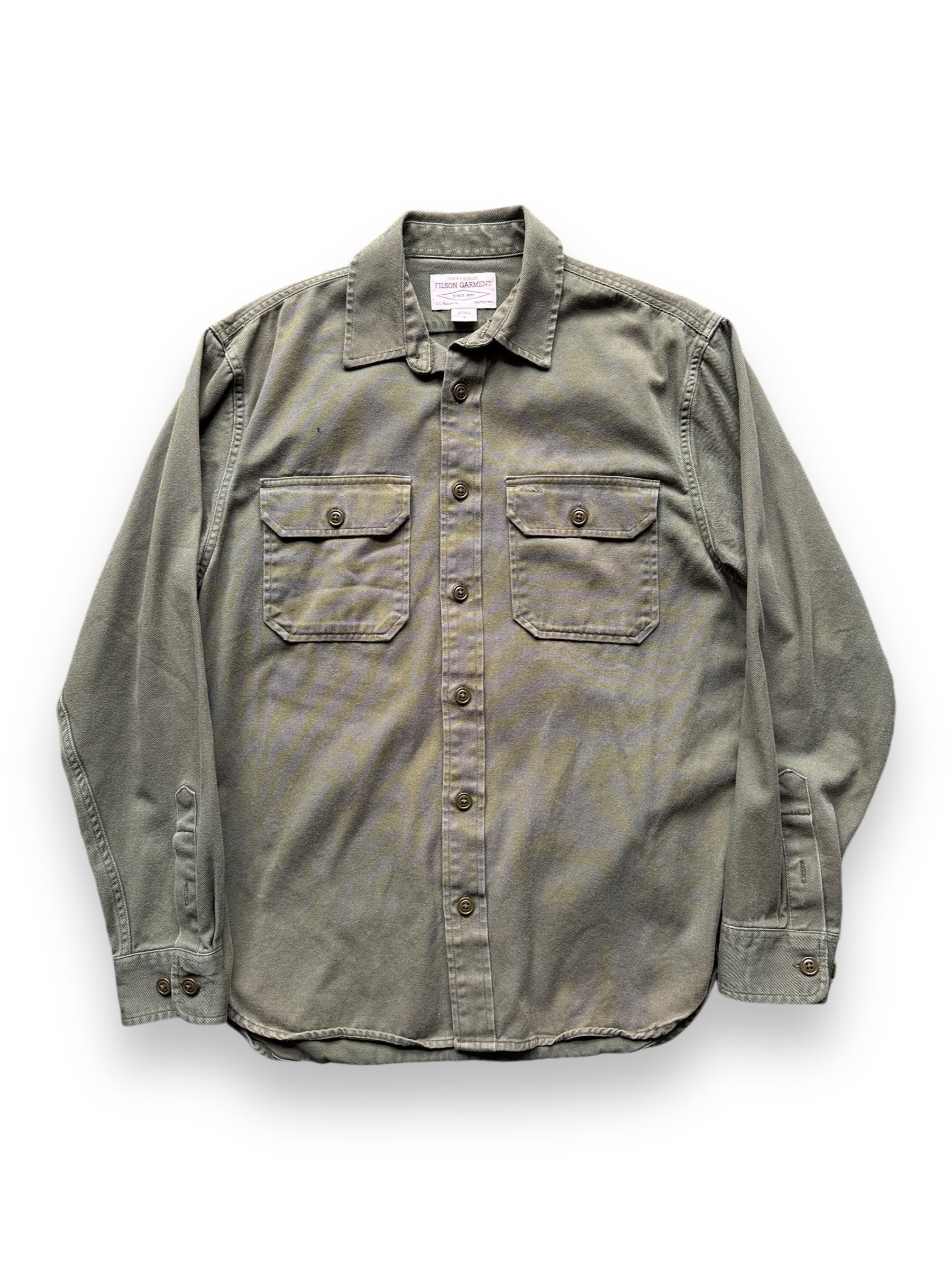 front of Filson Twill Chino Shirt SZ S