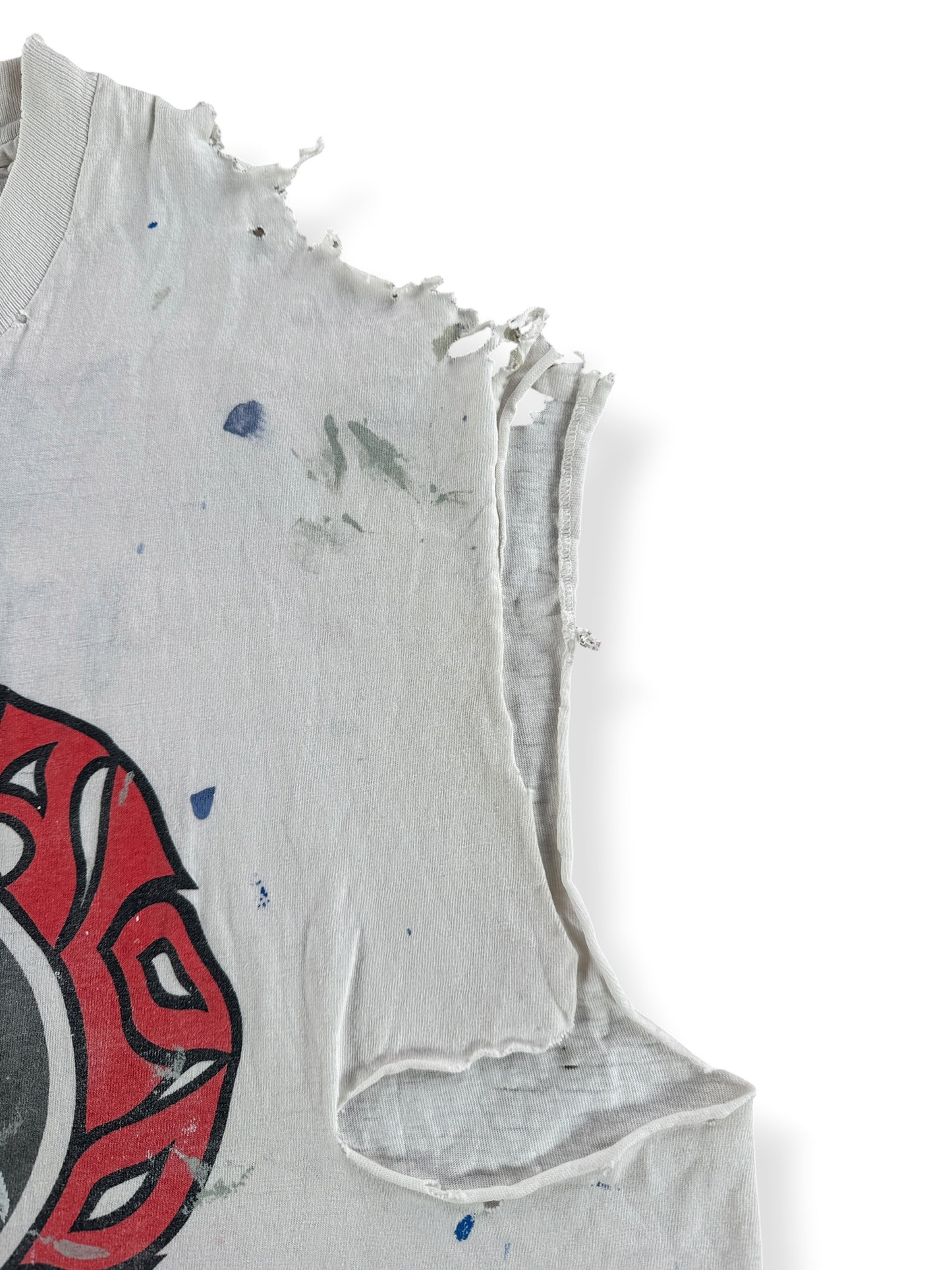 Cut Sleeve on Vintage Thrashed 1992 Lollapalooza Tee SZ L - AS IS