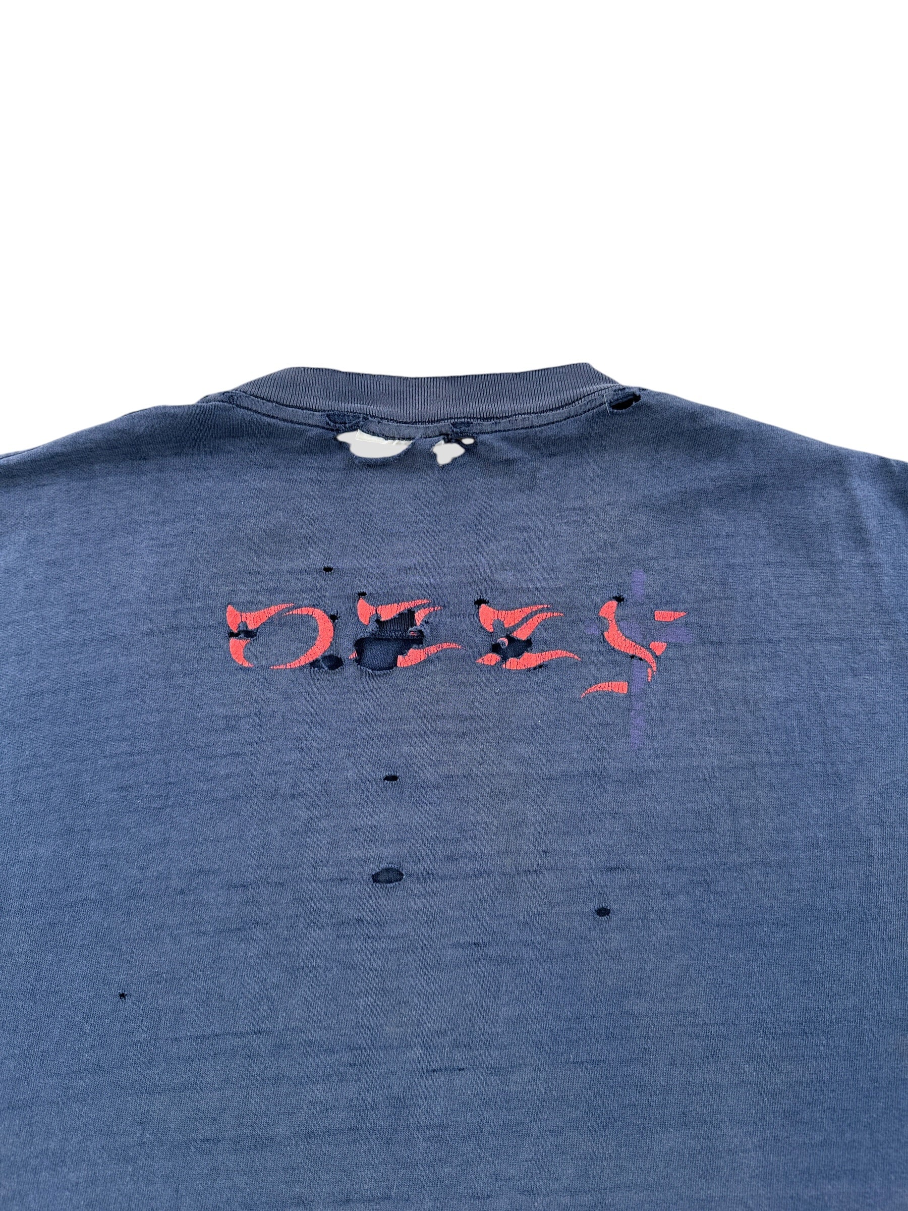 Wear on Vintage '99 Ozzy Thrashed Tee SZ XL