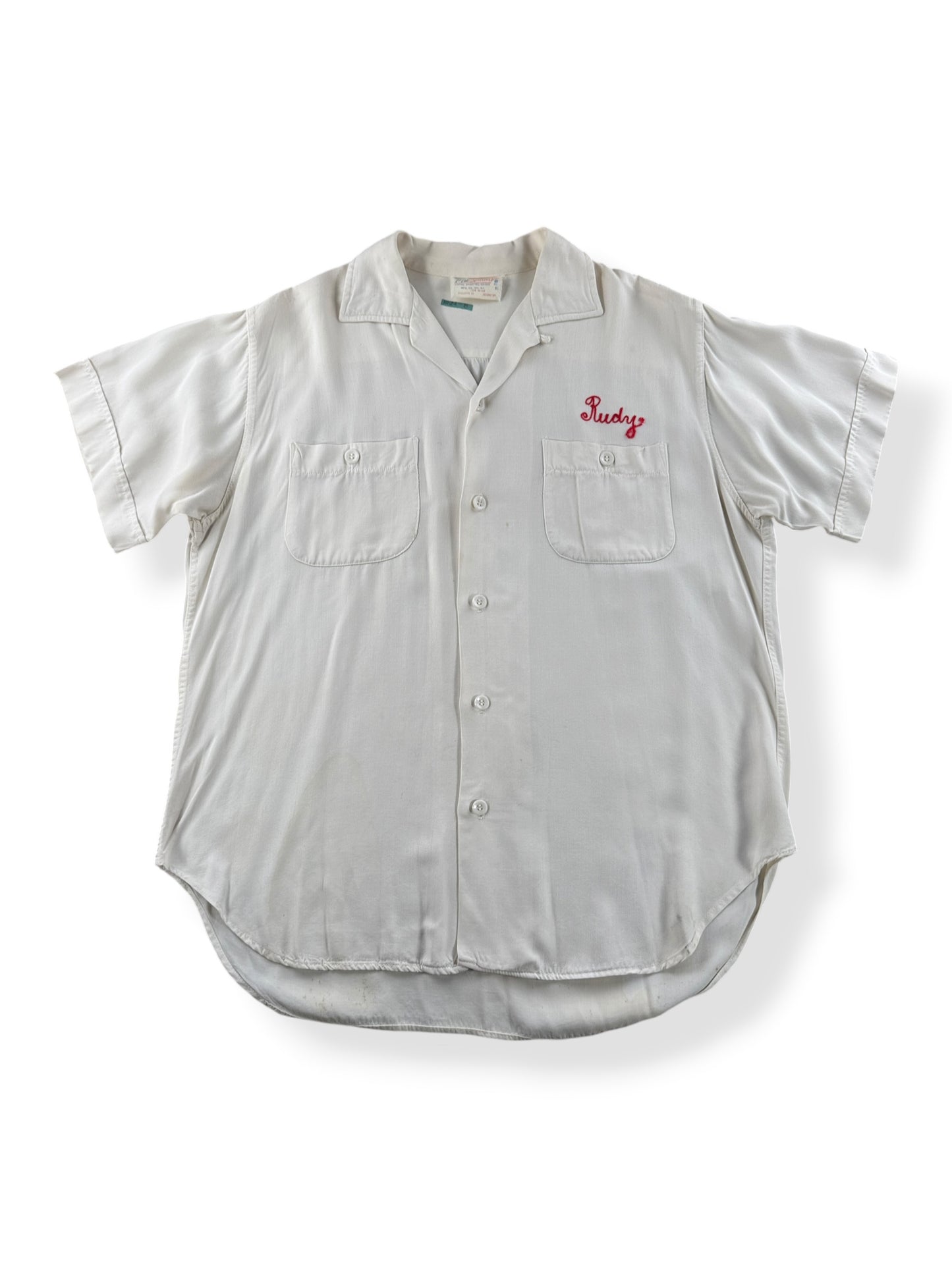 Front of Vintage Hasbro Chain Stitched Rayon Bowling Shirt SZ L