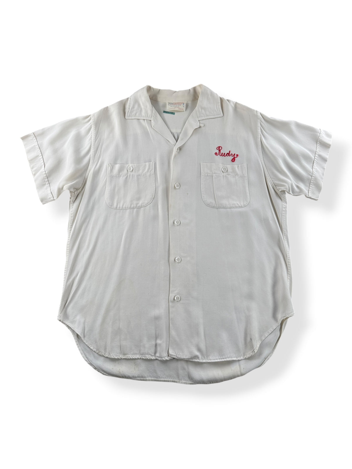 Front of Vintage Hasbro Chain Stitched Rayon Bowling Shirt SZ L