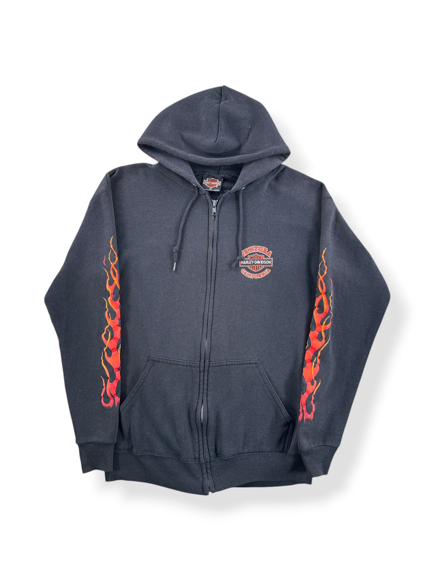 Front of Vintage 1989 Ventura Harley Hoodie SZ M (Fits S)