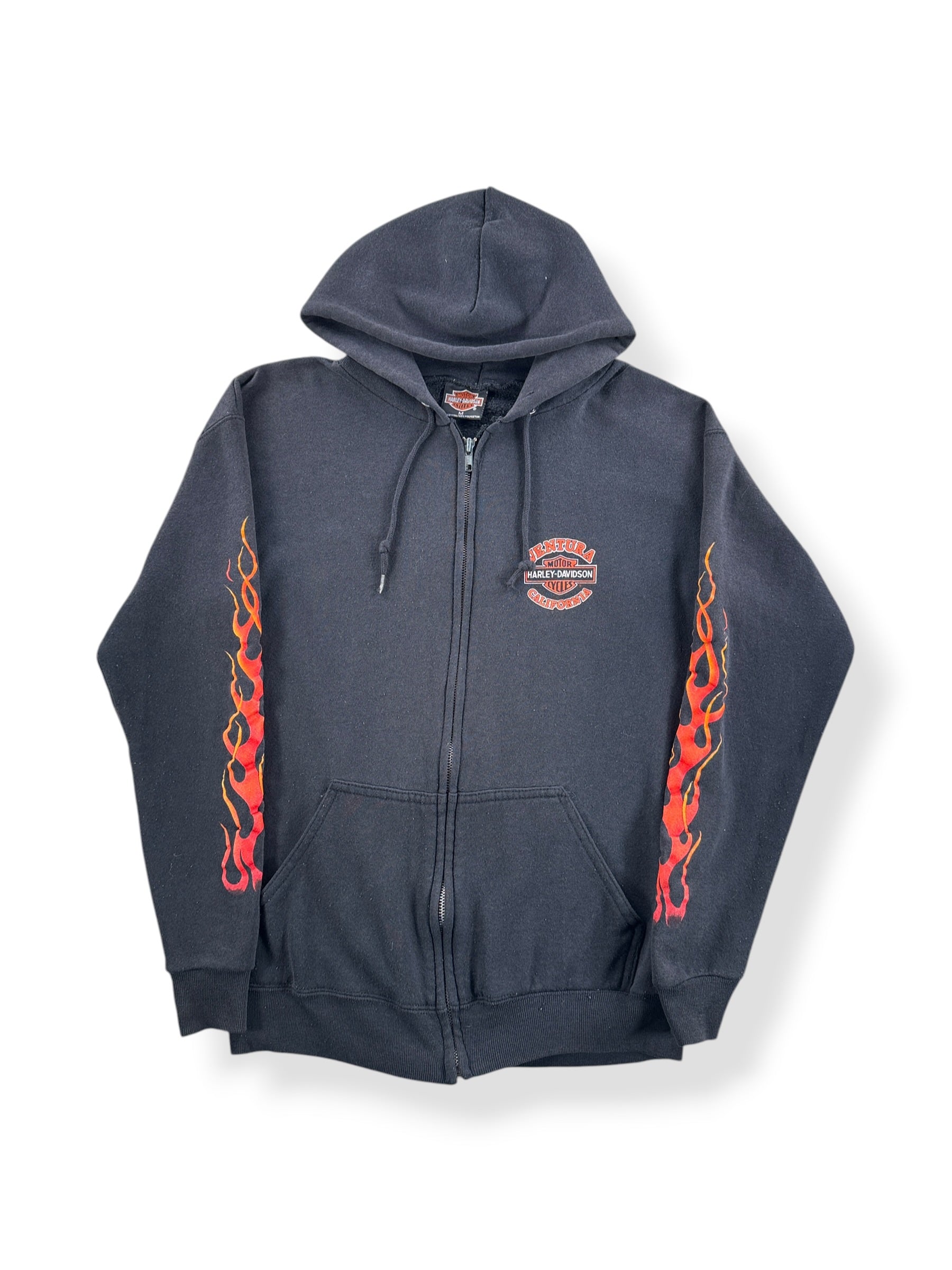 Front of Vintage 1989 Ventura Harley Hoodie SZ M (Fits S)