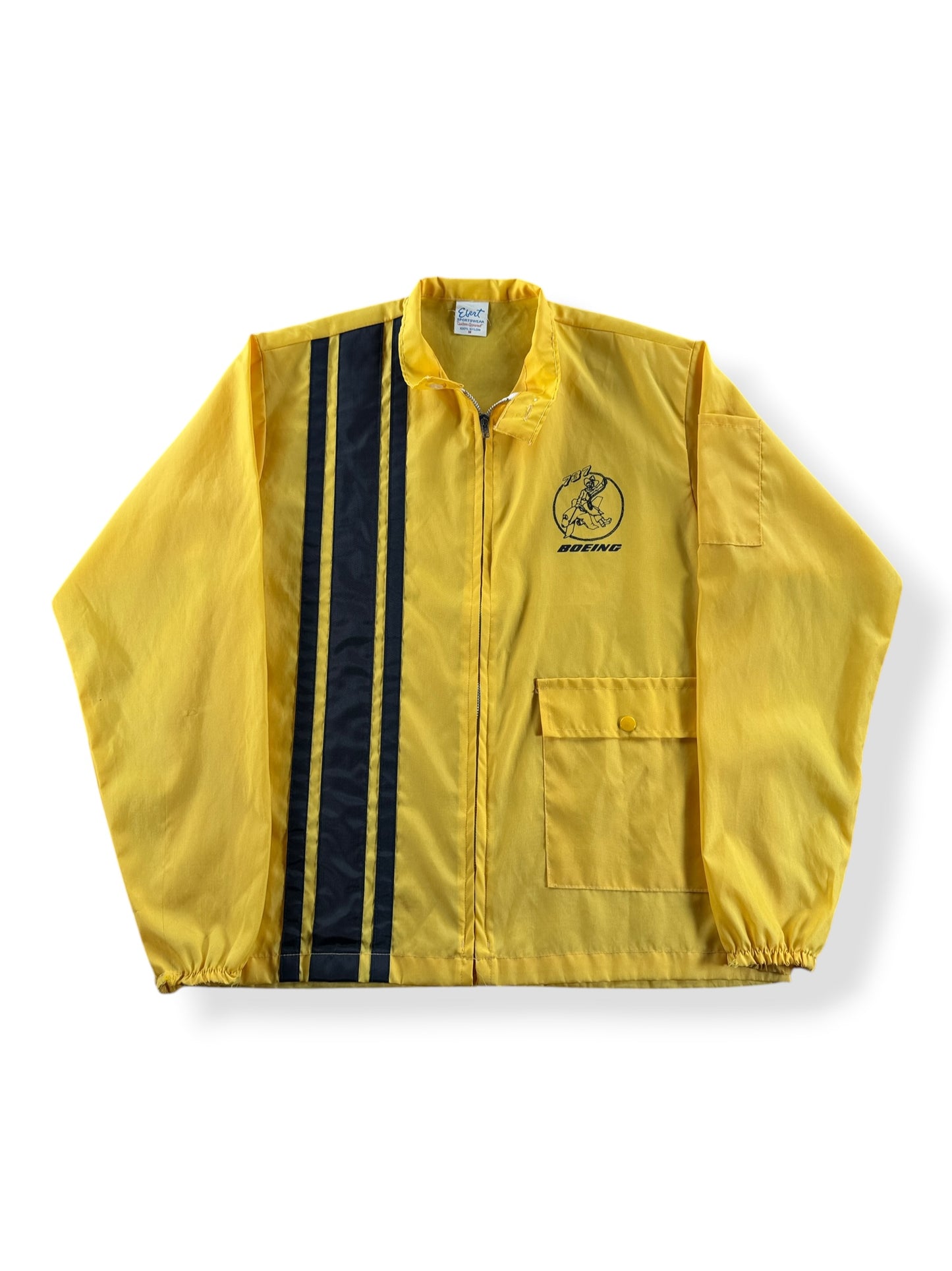 Front of Vintage Boeing 737 Cowboy Windbreaker SZ M